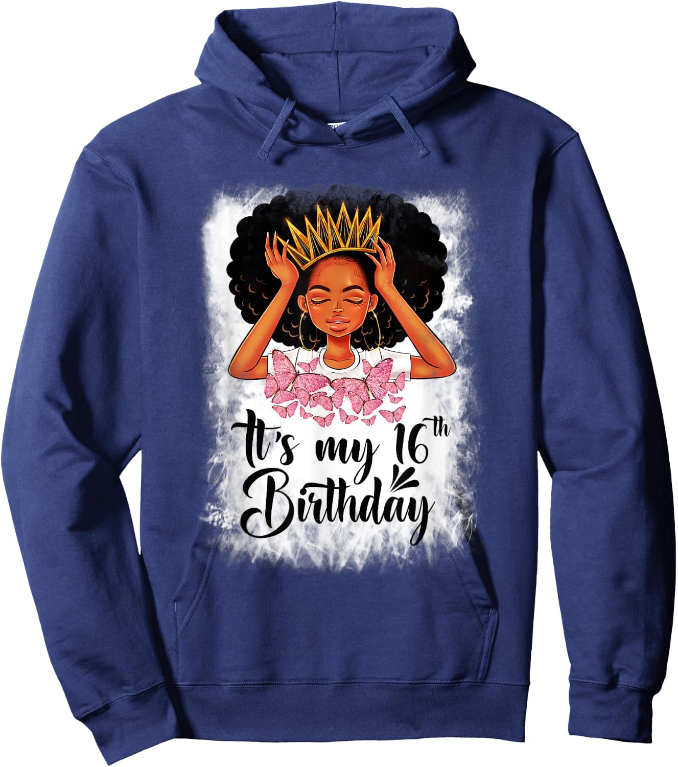16 Year Old Gift Women Girls Teenager It's My 16th Birthday Hoodie - Hoodie | Navy