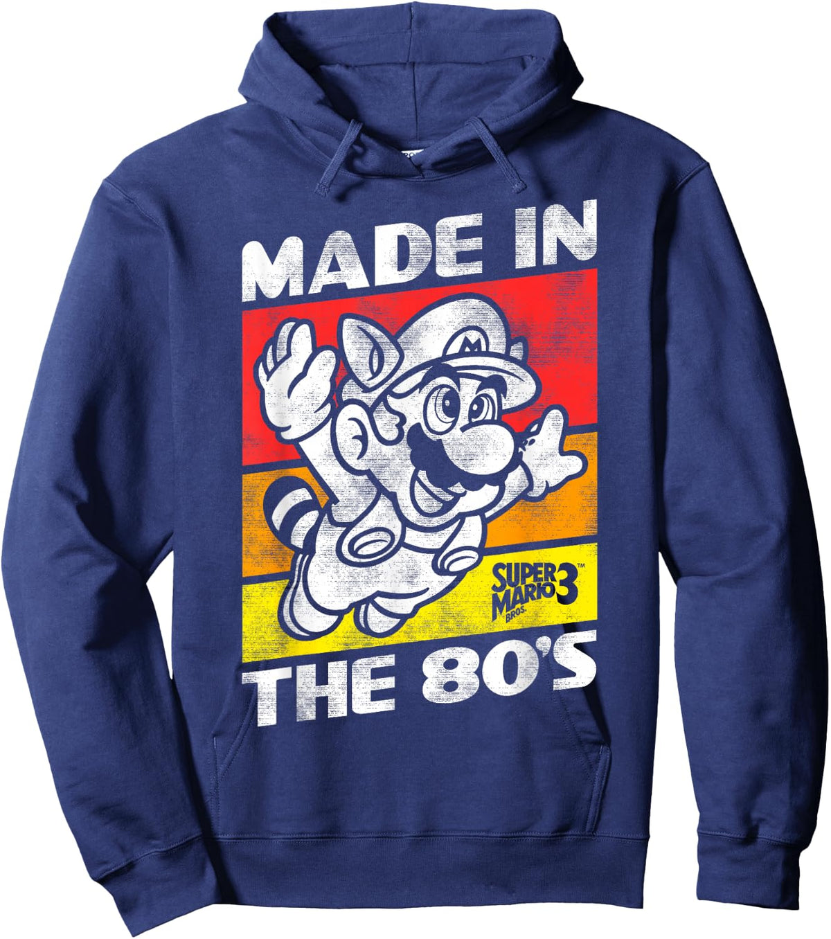 Nintendo Super Mario 3 Made In The 80's Hoodie - Hoodie | Navy