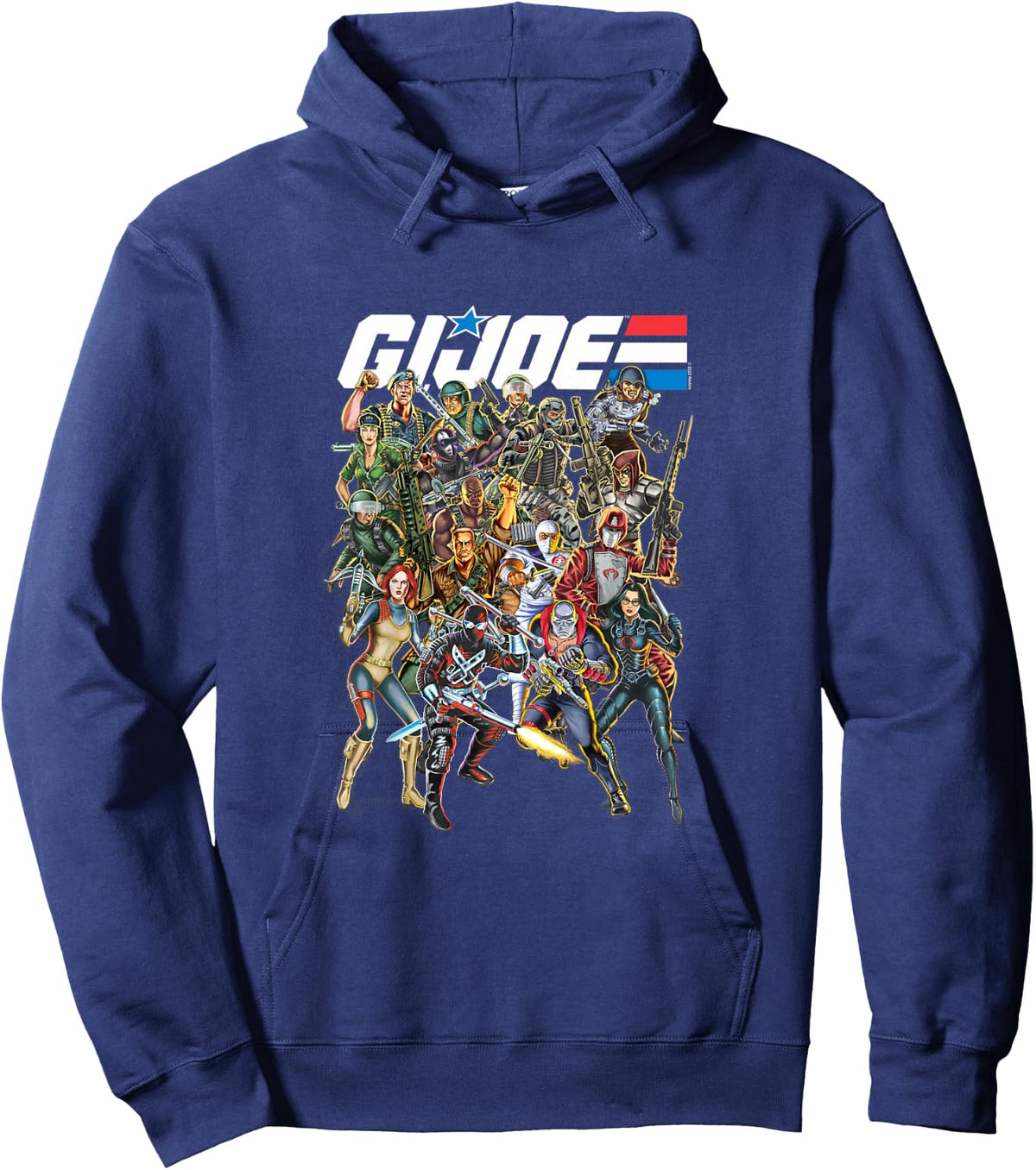 G.I. Joe A Real American Hero Vintage Character Mashup Hoodie - Hoodie | Navy