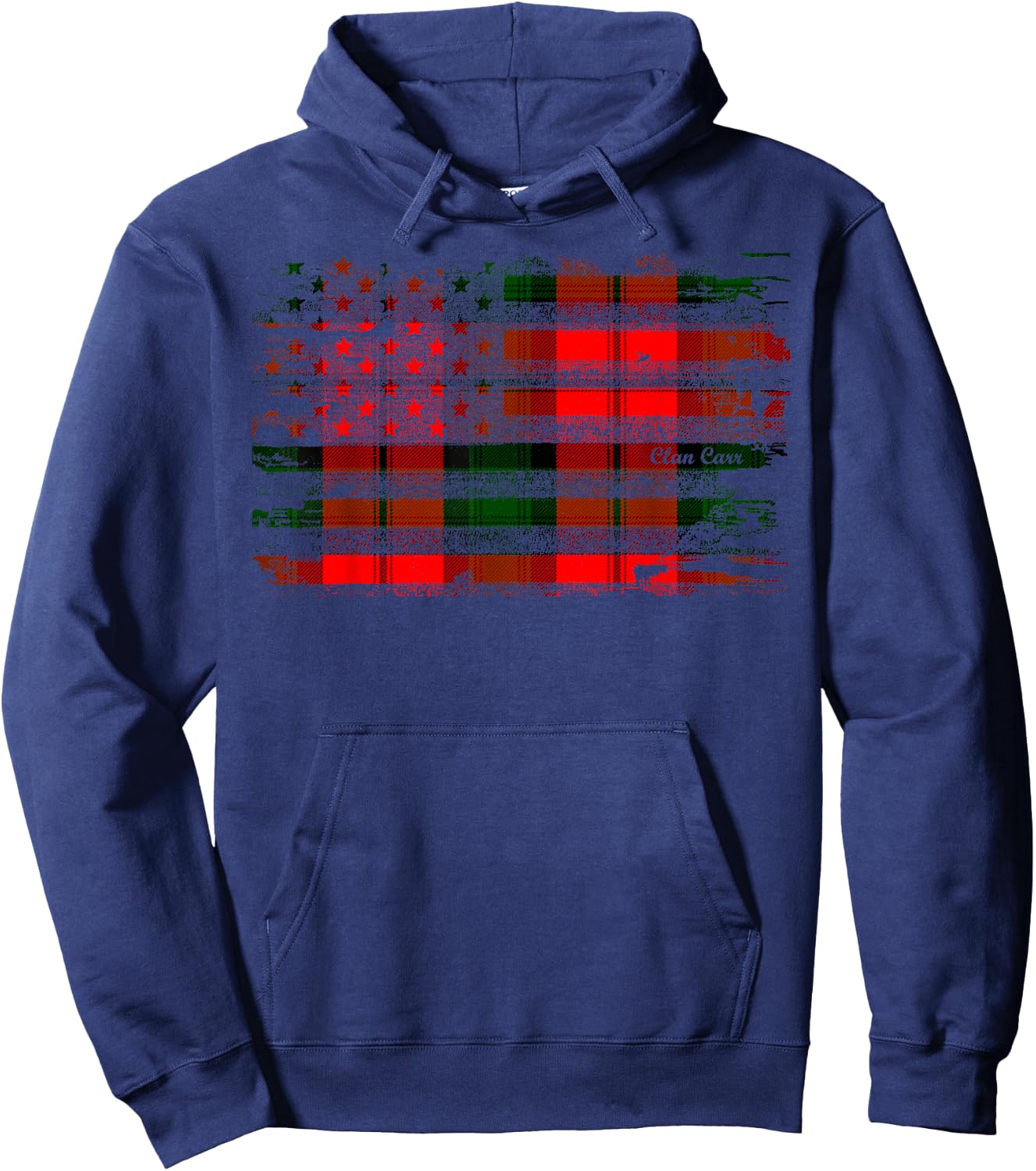 Clan Carr surname last name Scottish Tartan Hoodie - Hoodie | Navy