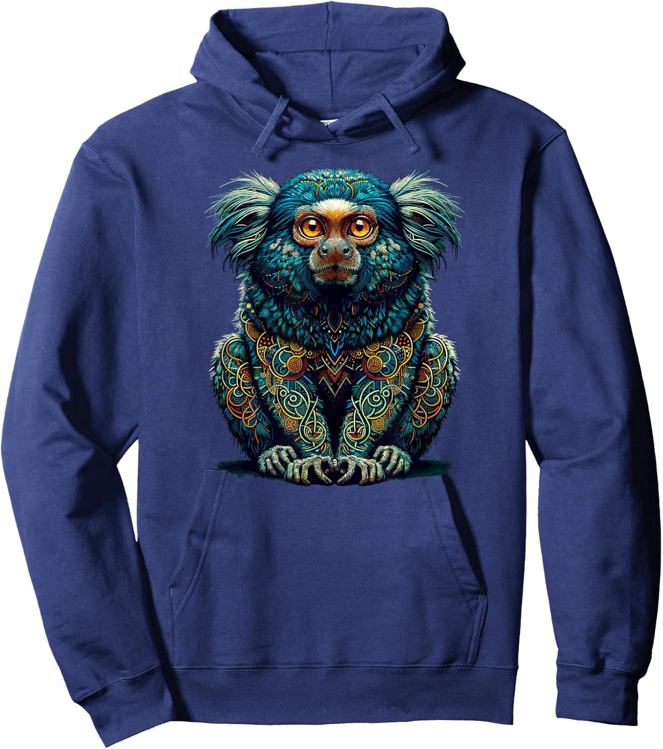 Mandala Art Dwarf Owl Hoodie - Hoodie | Navy