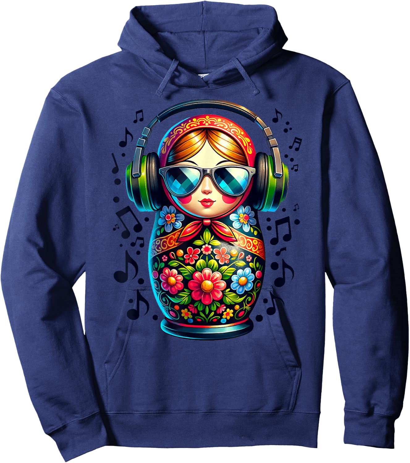 Russian Matryoshka Music Russia Russian Matryoshka Hoodie - Hoodie | Navy