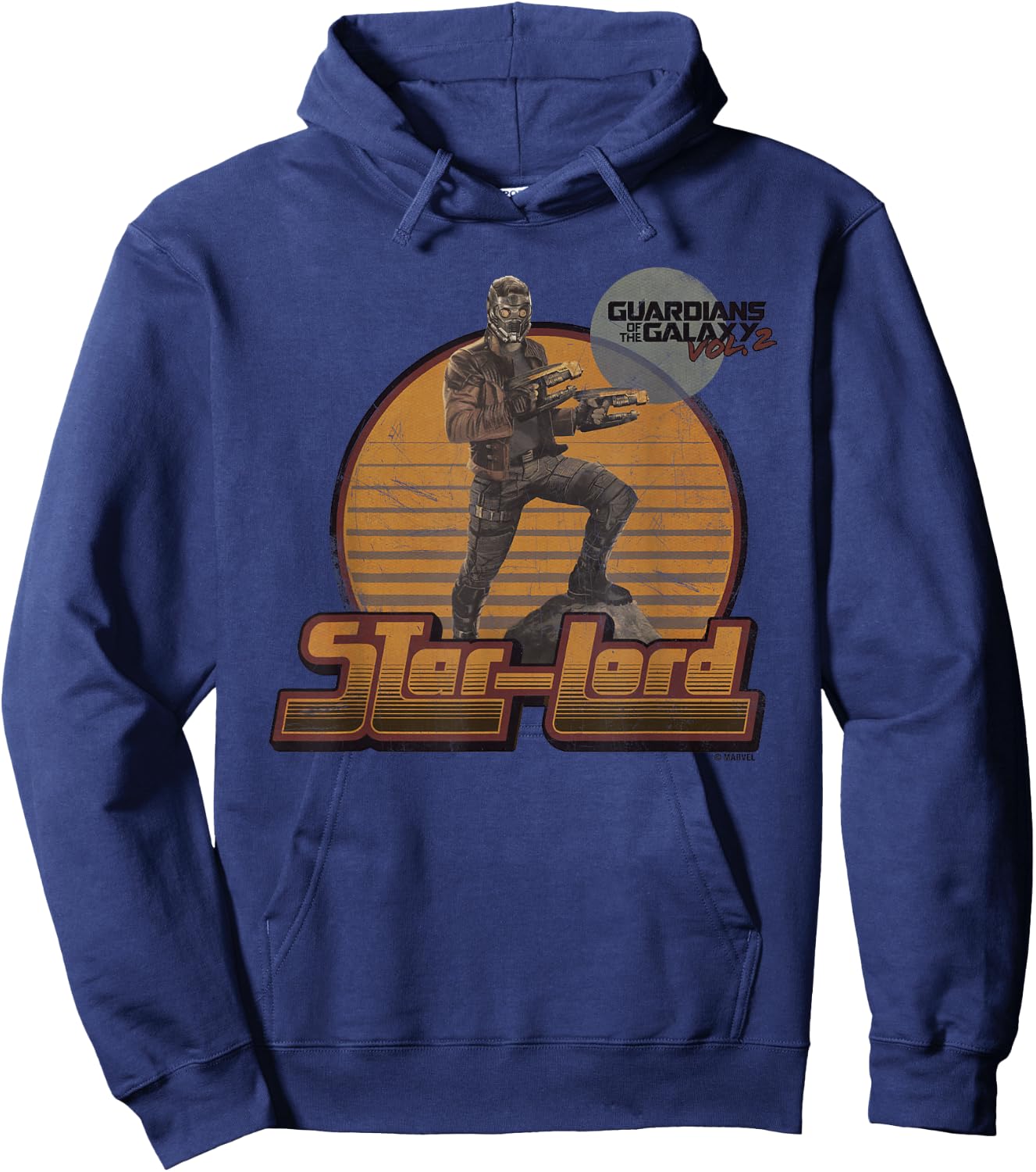 Marvel Guardians of The Galaxy Vol 2 Star-Lord Hero Vintage Hoodie - Hoodie | Navy