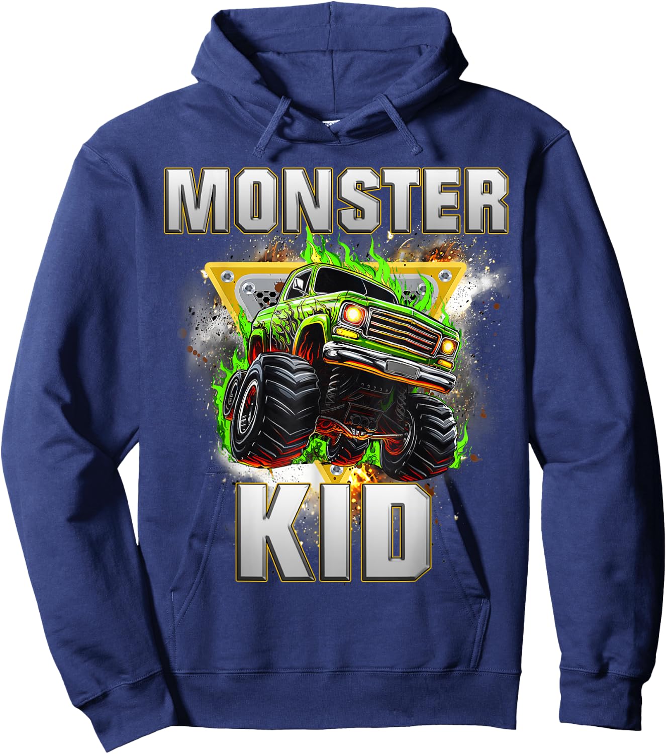 Monster Truck Kid Monster Truck Are My Jam Boys Girls Hoodie - Hoodie | Navy