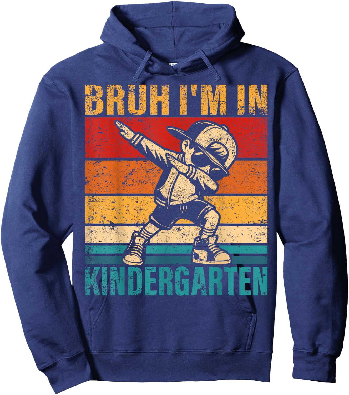 Kindergarten Dabbing Boy Bruh i'm in Kindergarten Student Hoodie - Hoodie | Navy