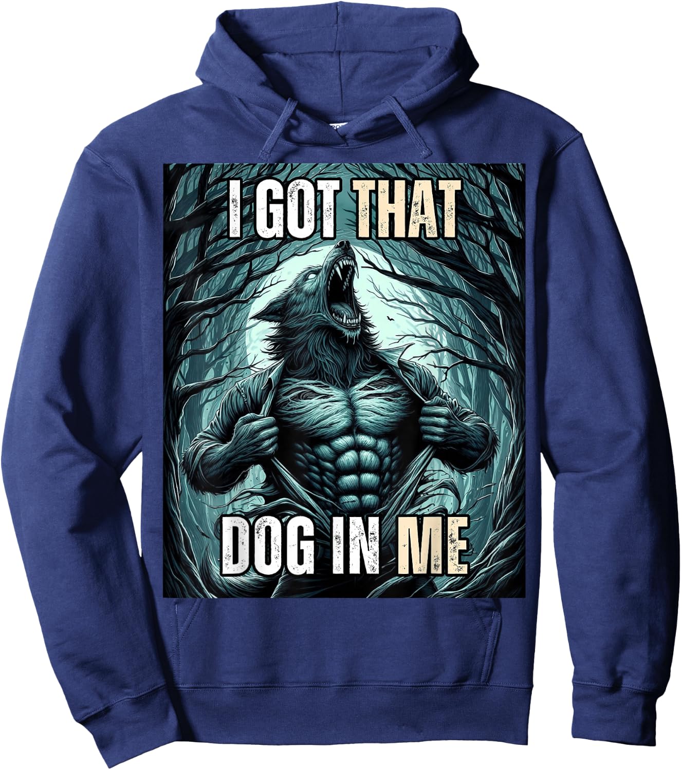 I Got That Dog in Me Wolf Women Hoodie - Hoodie | Navy