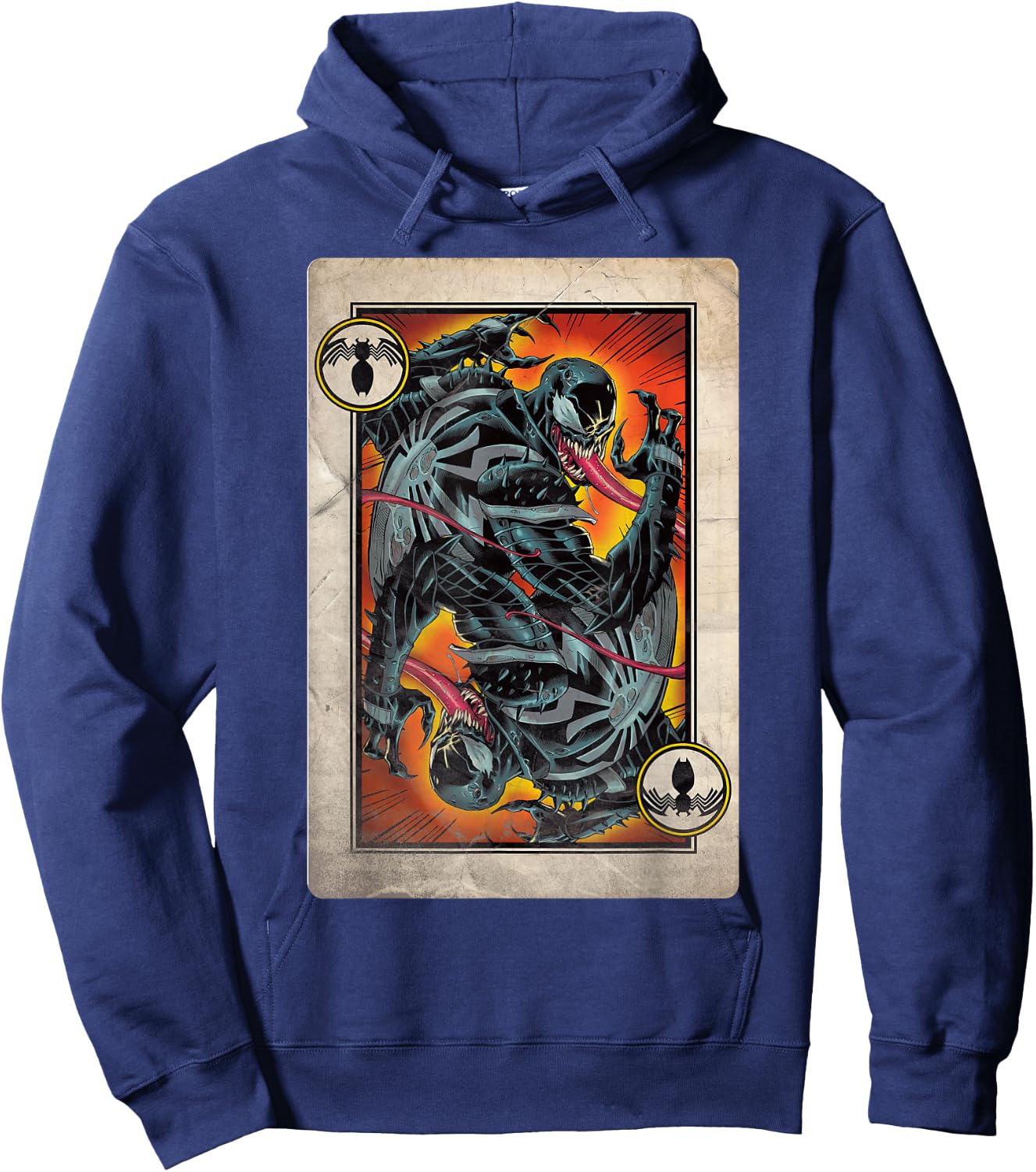 Marvel Retro Comics Venom Playing Card Hoodie - Hoodie | Navy
