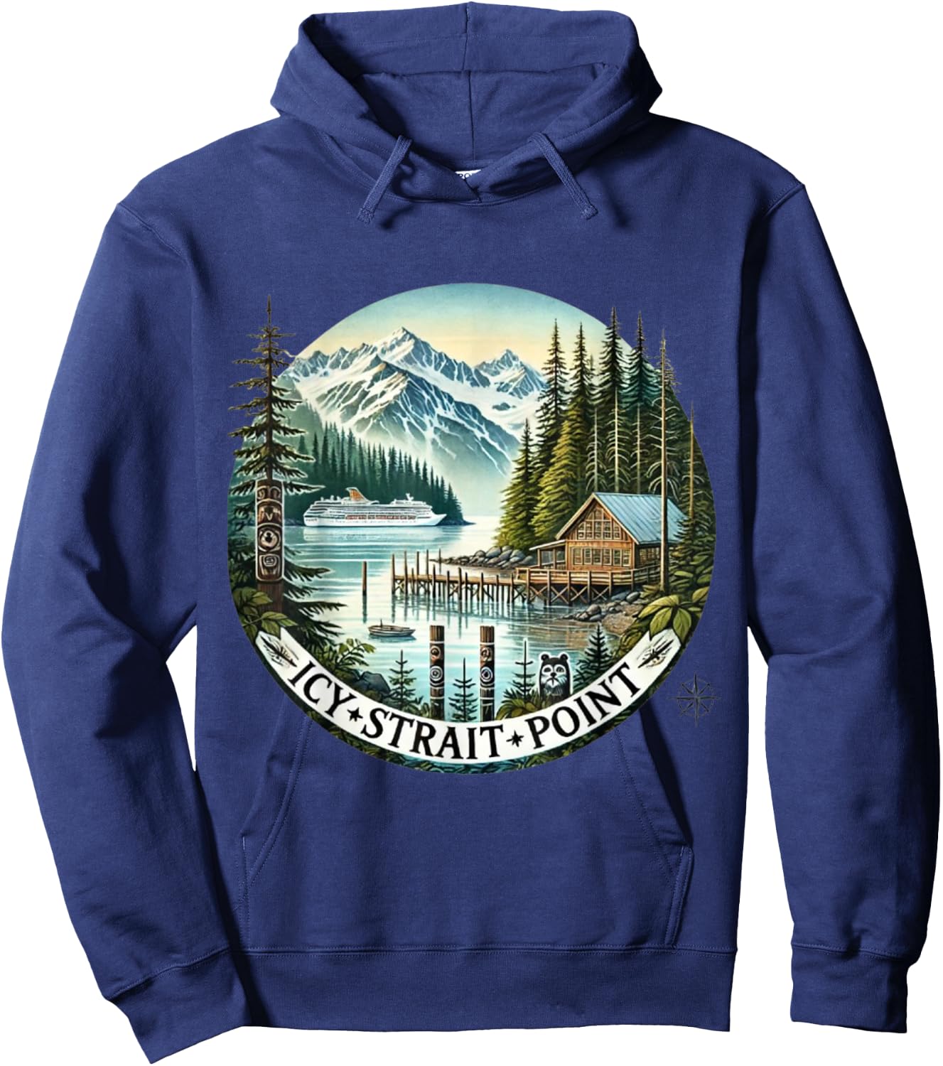 ICY Straight Point Alaska Hoodie - Hoodie | Navy