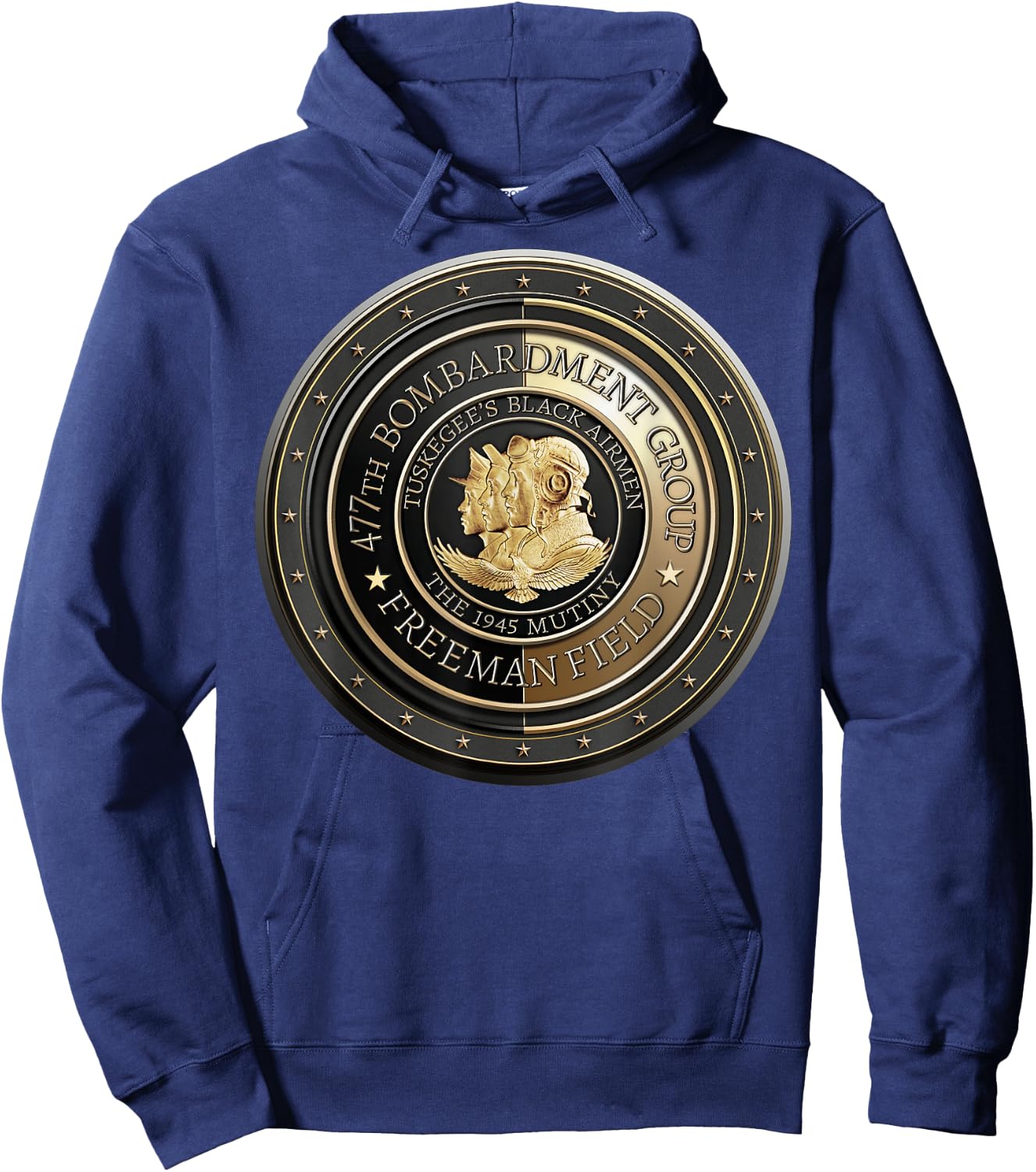 Tuskegee’s Airmen Black Military History Veteran Recognition Hoodie - Hoodie | Navy
