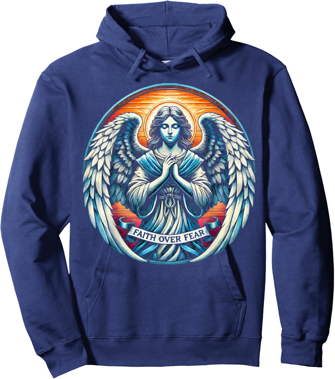 Archangel Gabriel Catholic Christianity Guardian Angel Hoodie - Hoodie | Navy