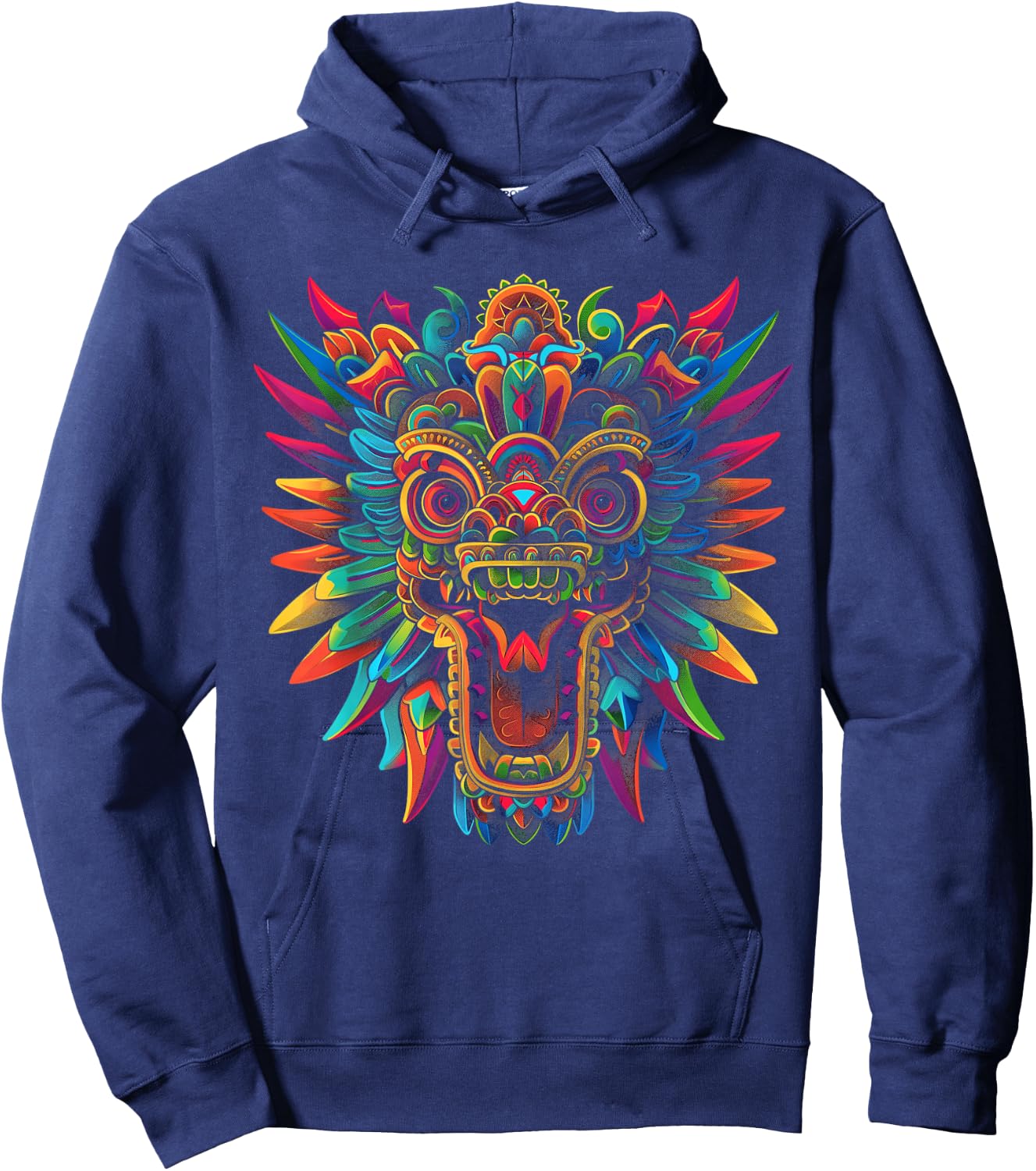 Quetzalcoatl Aztec God Mythology Mayan Inca Popart Hoodie - Hoodie | Navy