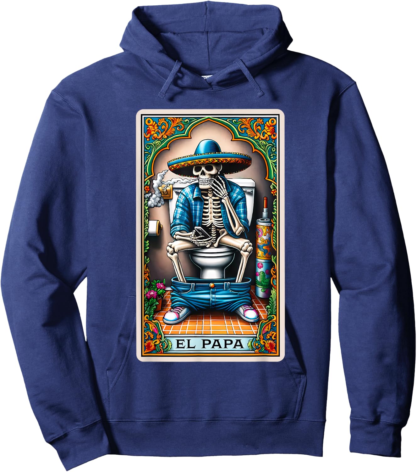 El Papa Latino Tarot Card Spanish Doing Dad Shit Fathers Day Hoodie - Hoodie | Navy
