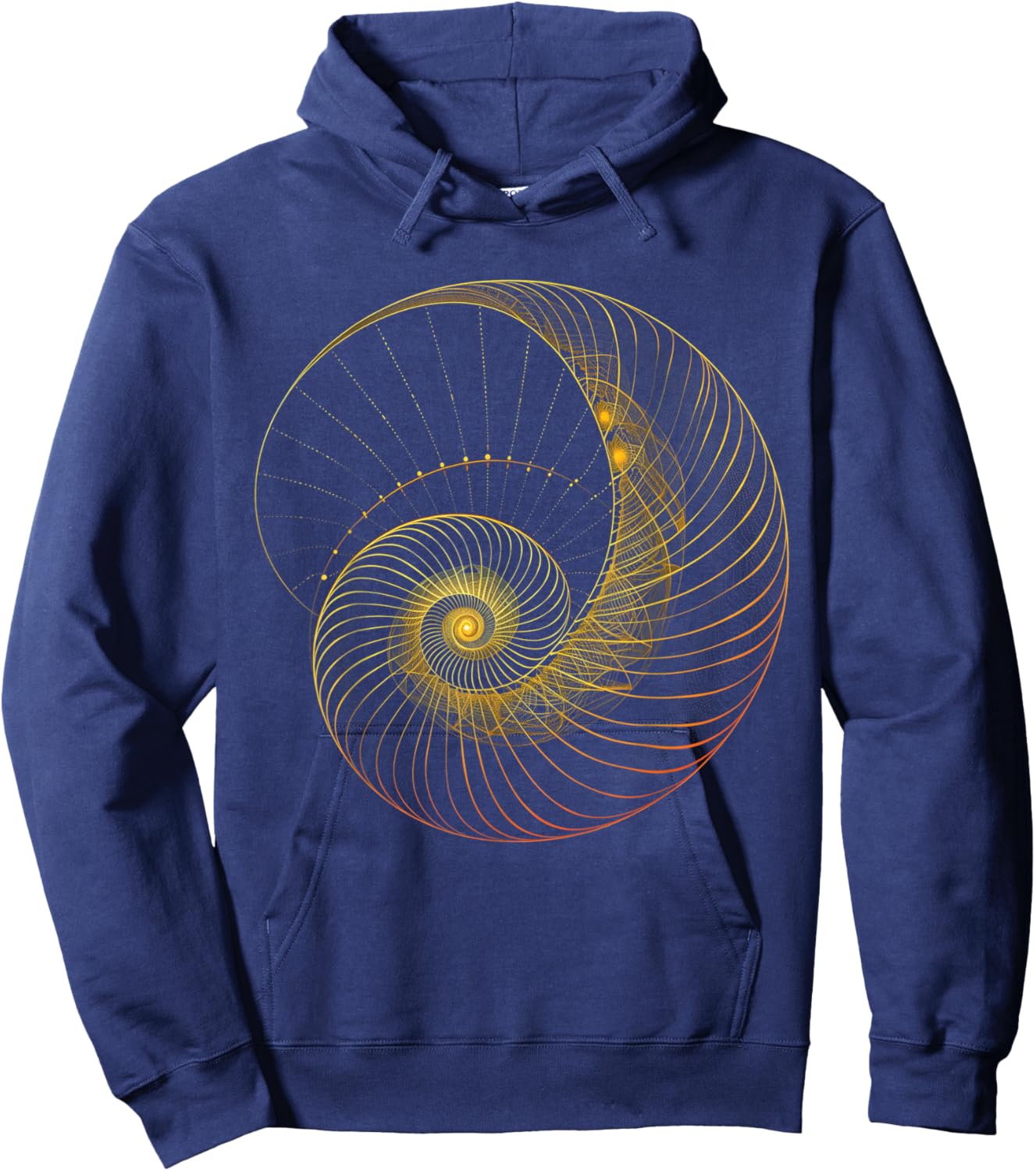 Fibonacci Spiral Ratio Math Mathematician Sacred Geometry Hoodie - Hoodie | Navy