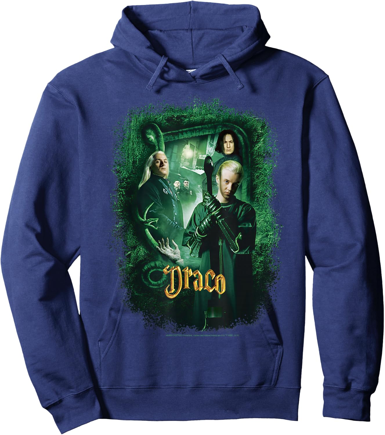 Harry Potter And The Chamber Of Secrets Draco Portrait Hoodie - Hoodie | Navy
