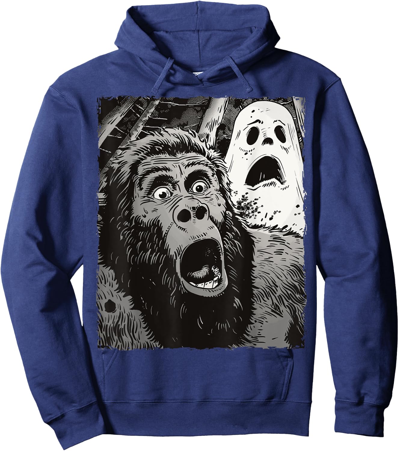 Funny Bigfoot Sasquatch Halloween Hoodie - Hoodie | Navy
