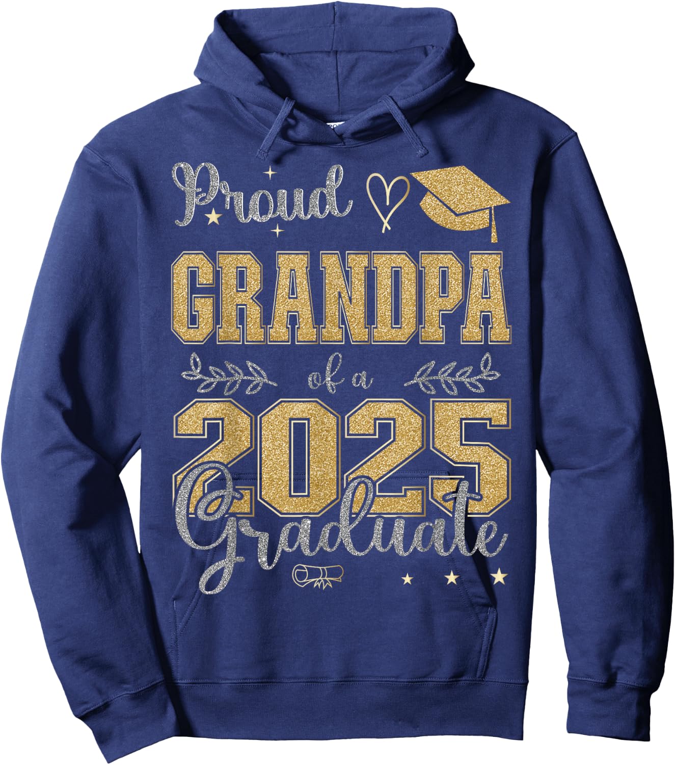 Proud Grandpa of a class of 2025 graduate for graduation Hoodie - Hoodie | Navy