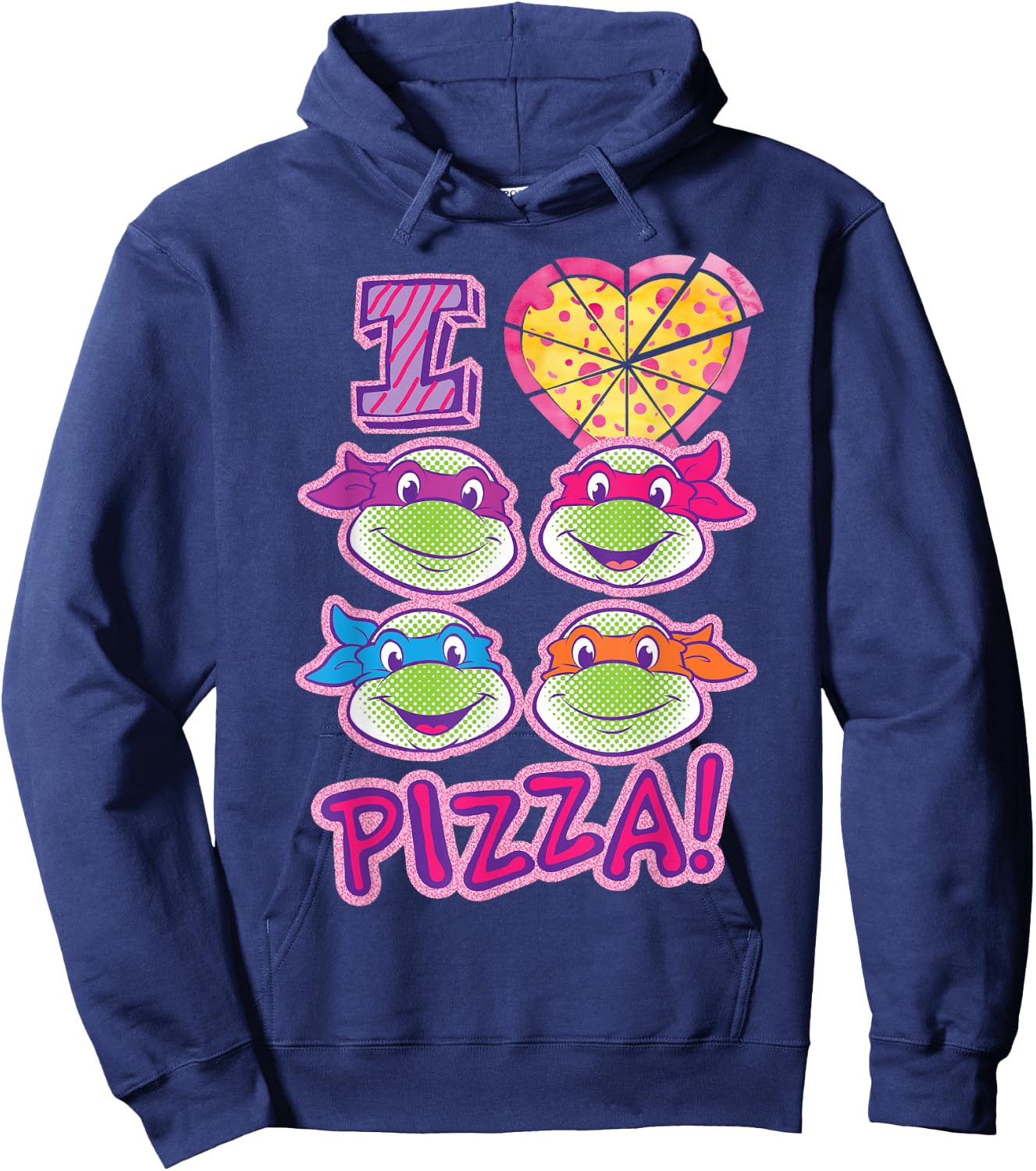 Teenage Mutant Ninja Turtles I Love Pizza Hoodie - Hoodie | Navy