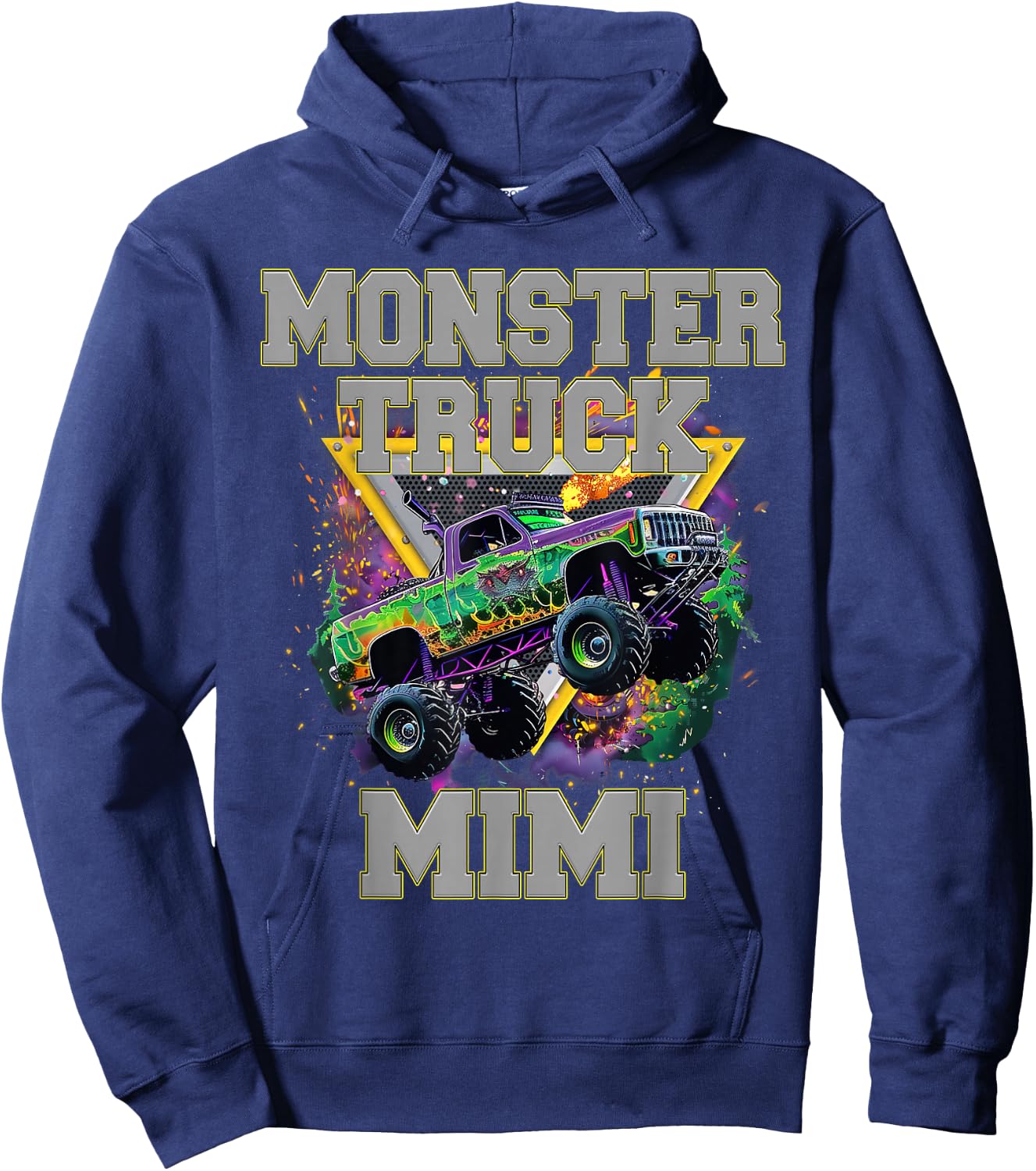 Monster Truck Mimi Monster Truck Are My Jam Truck Lovers Hoodie - Hoodie | Navy