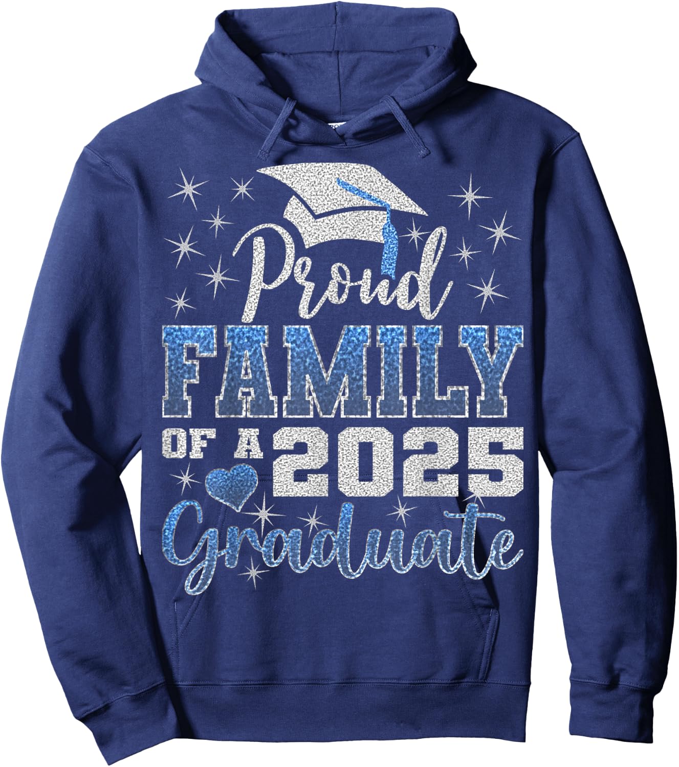 Super Proud Family of 2025 Graduate Awesome Family College Hoodie - Hoodie | Navy