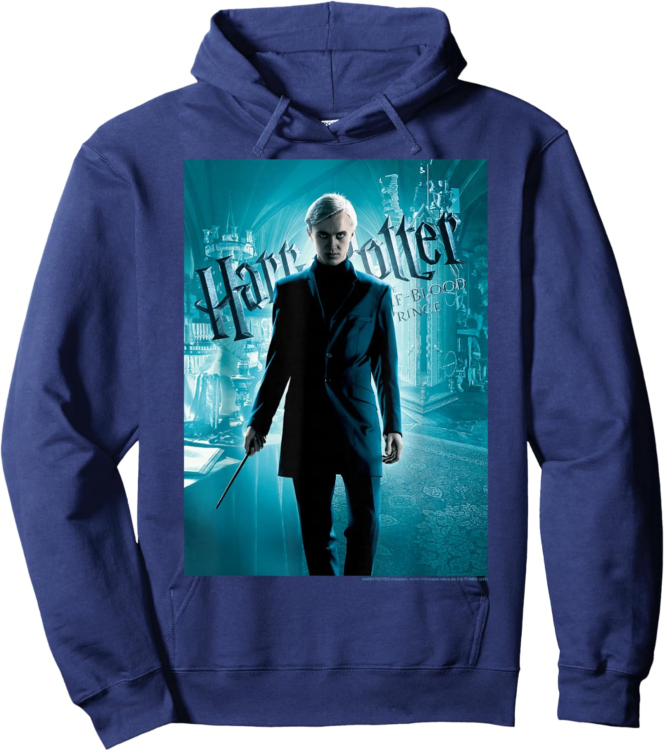 Harry Potter Half-Blood Prince Draco Malfoy Character Poster Hoodie - Hoodie | Navy