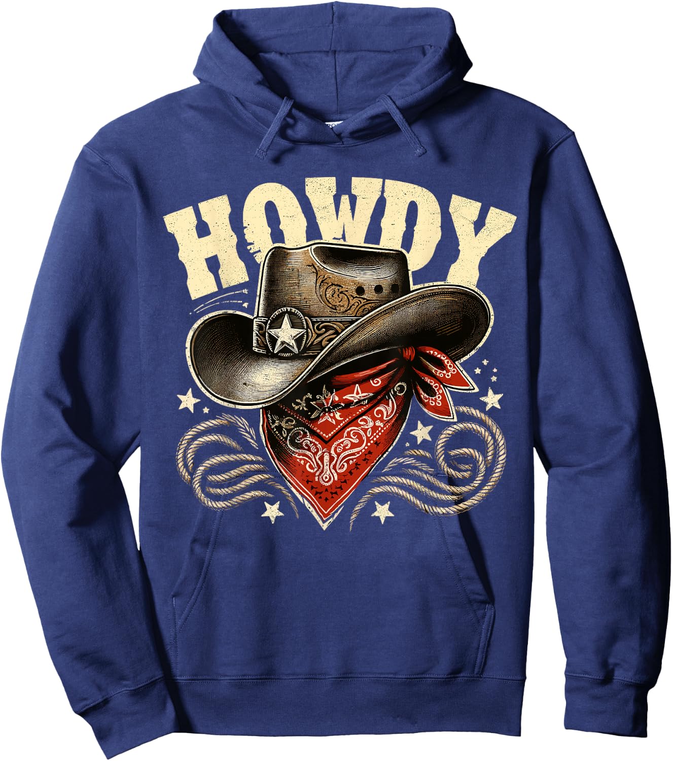 Howdy Cowboy Hat Western Rodeo Hoodie - Hoodie | Navy