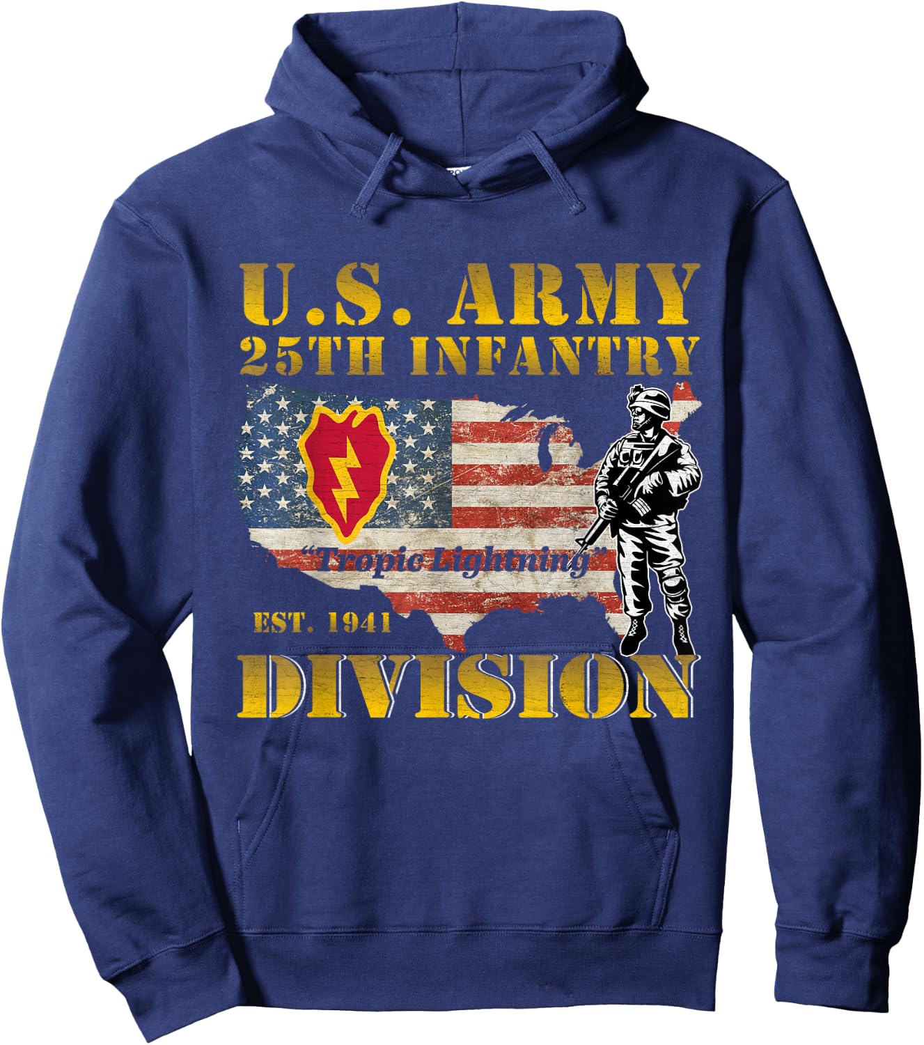 Tropic Lightning 25th Infantry Division Hawaii Gifts Hoodie - Hoodie | Navy