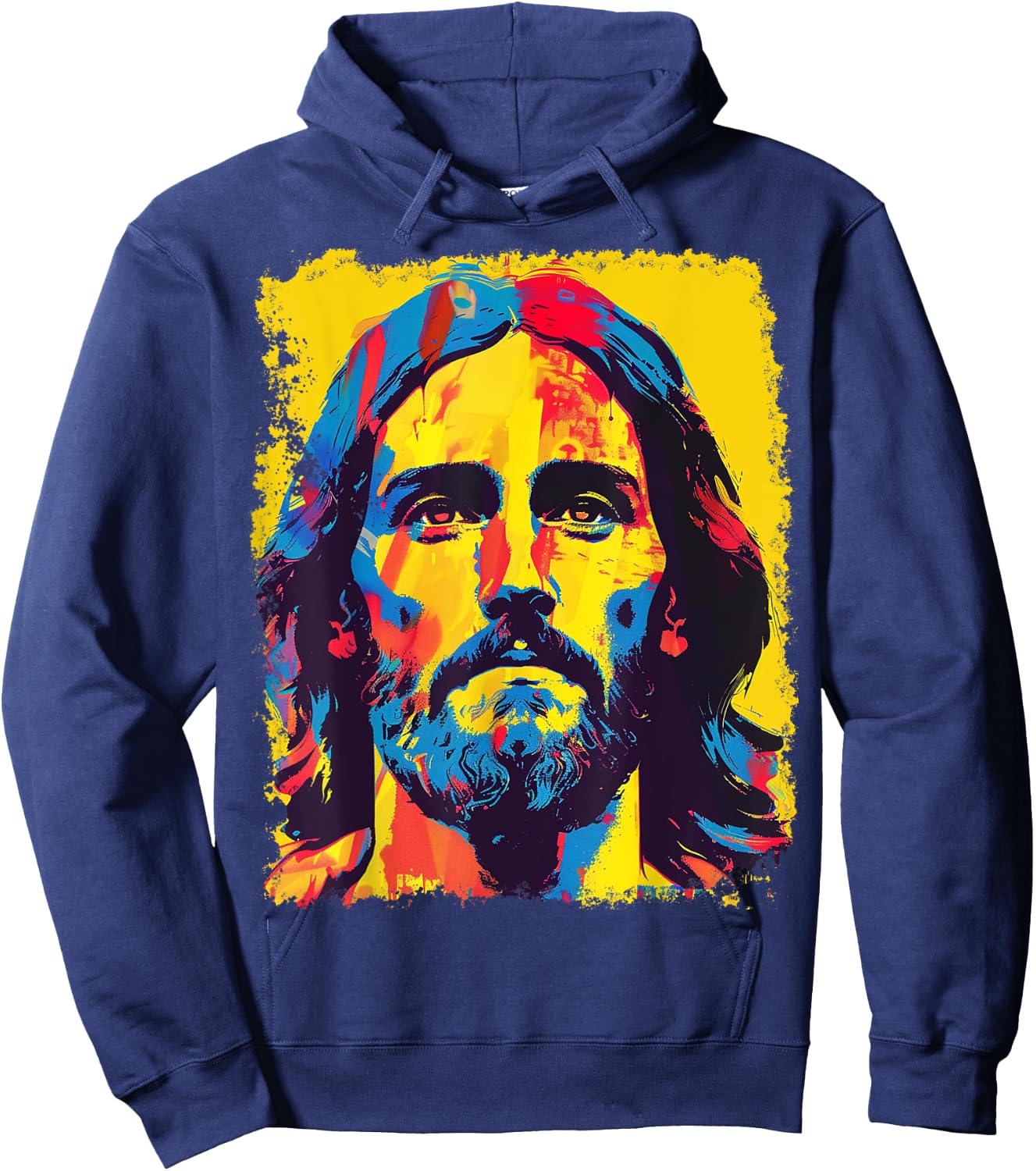 Jesus Christ Pop Art Graphic Hoodie - Hoodie | Navy