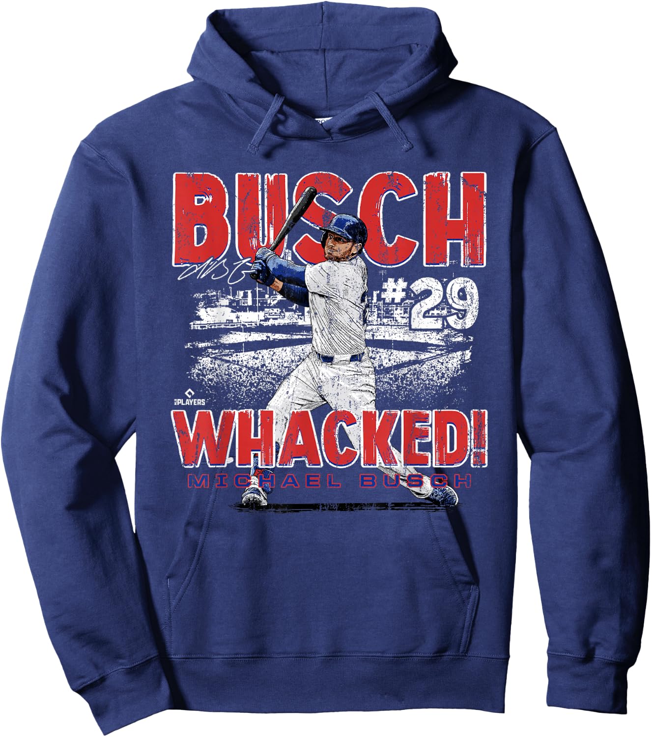 Busch Whacked! Michael Busch Chicago MLBPA Hoodie - Hoodie | Navy