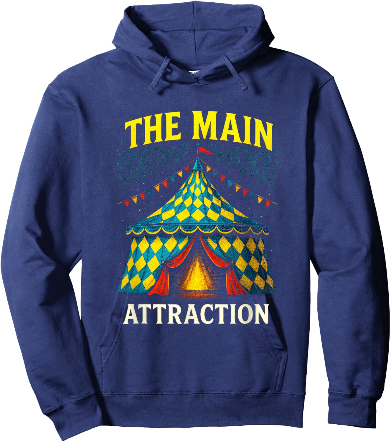 The Main Attraction - Circus Carnival Vintage Hoodie - Hoodie | Navy