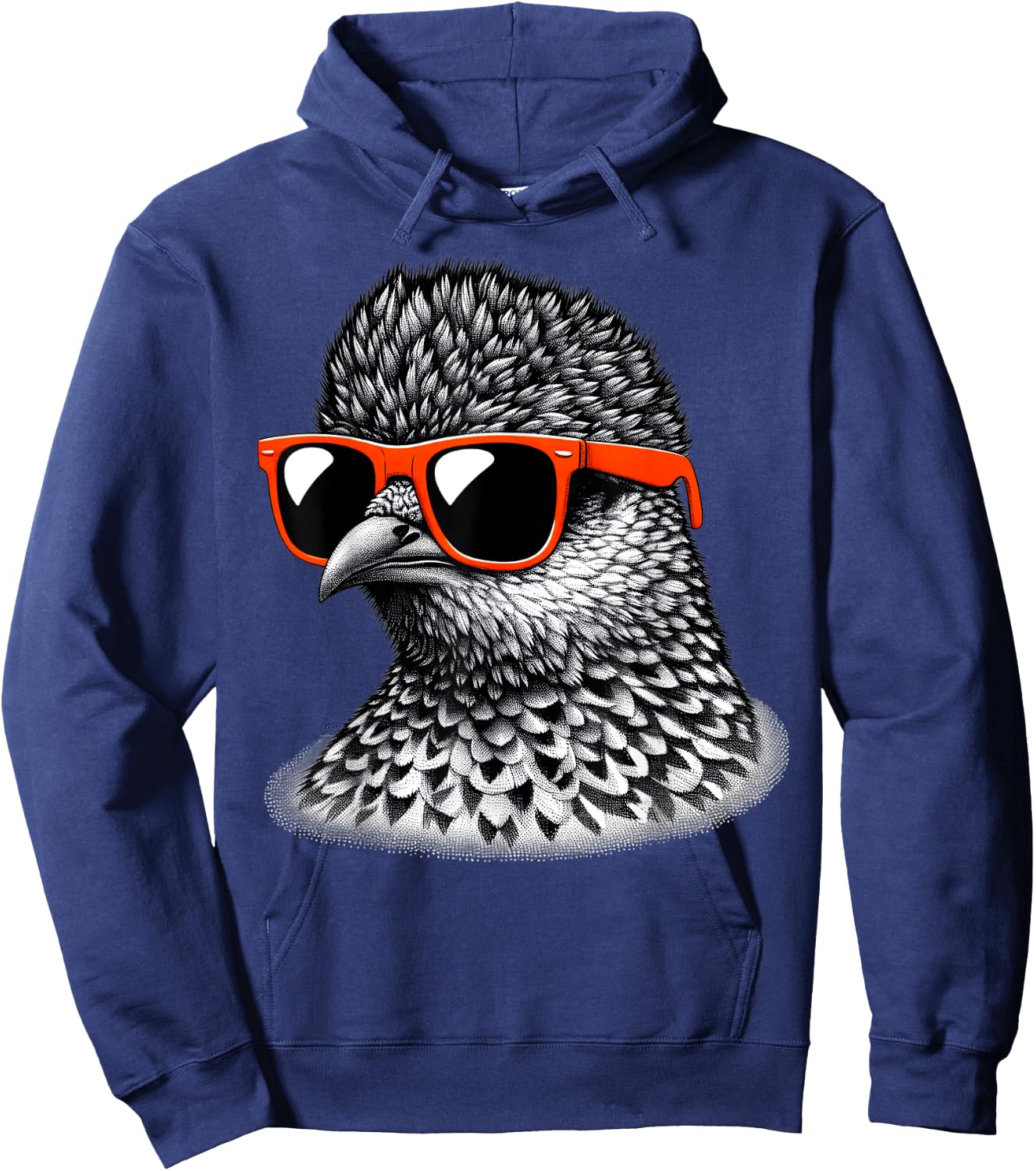 Cool Ptarmigan Bird Wearing Sunglasses Graphic Art Hoodie - Hoodie | Navy