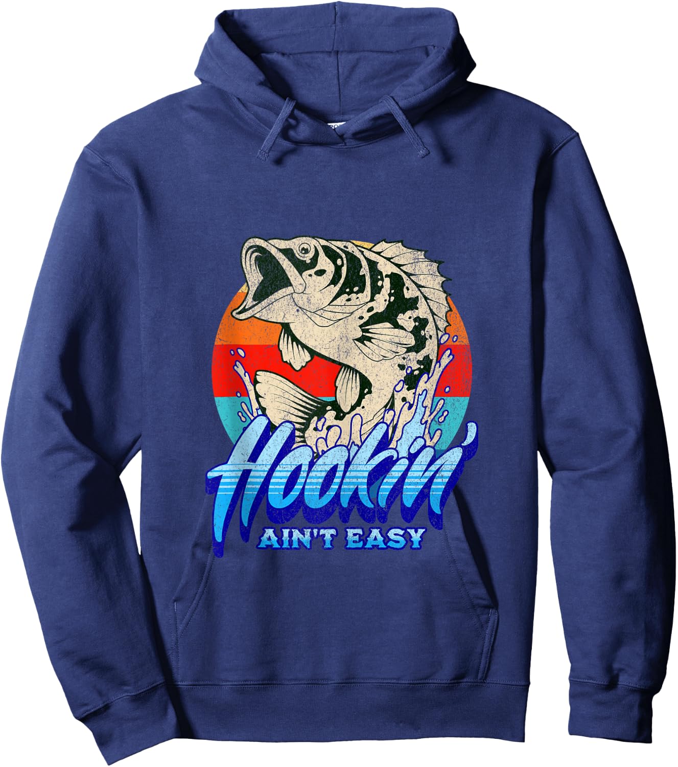 Hookin' Aint Easy - Funny Fishing Hoodie - Hoodie | Navy