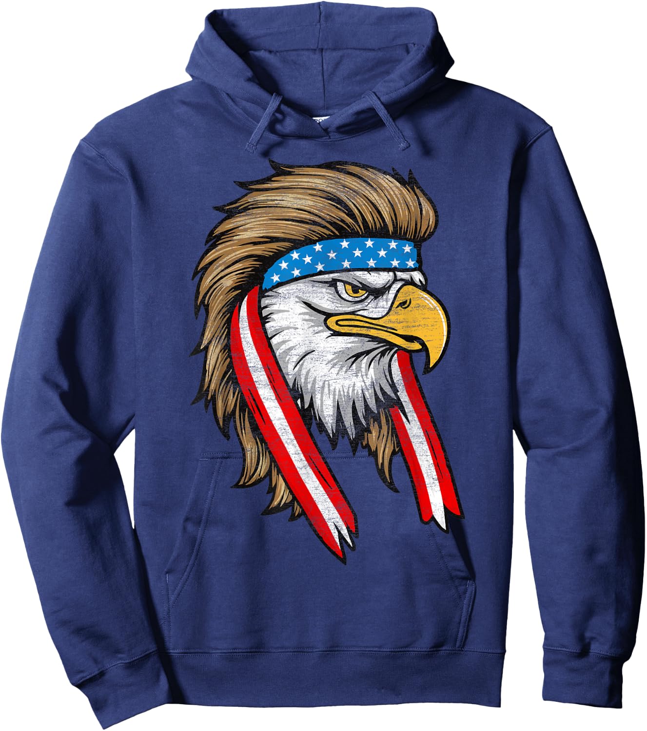 4th Of July America USA Flag Eagle Patriotic Men Women Kids Hoodie - Hoodie | Navy