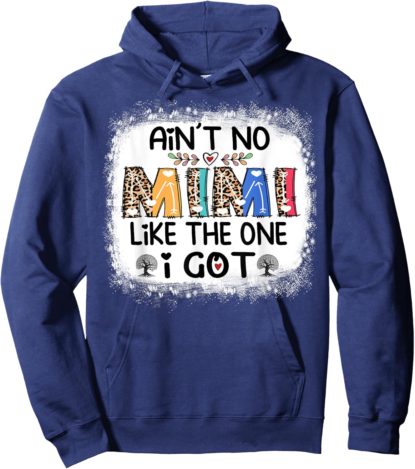 Ain't No Mimi Like The One I Got Cute Leopard Family Reunion Hoodie - Hoodie | Navy