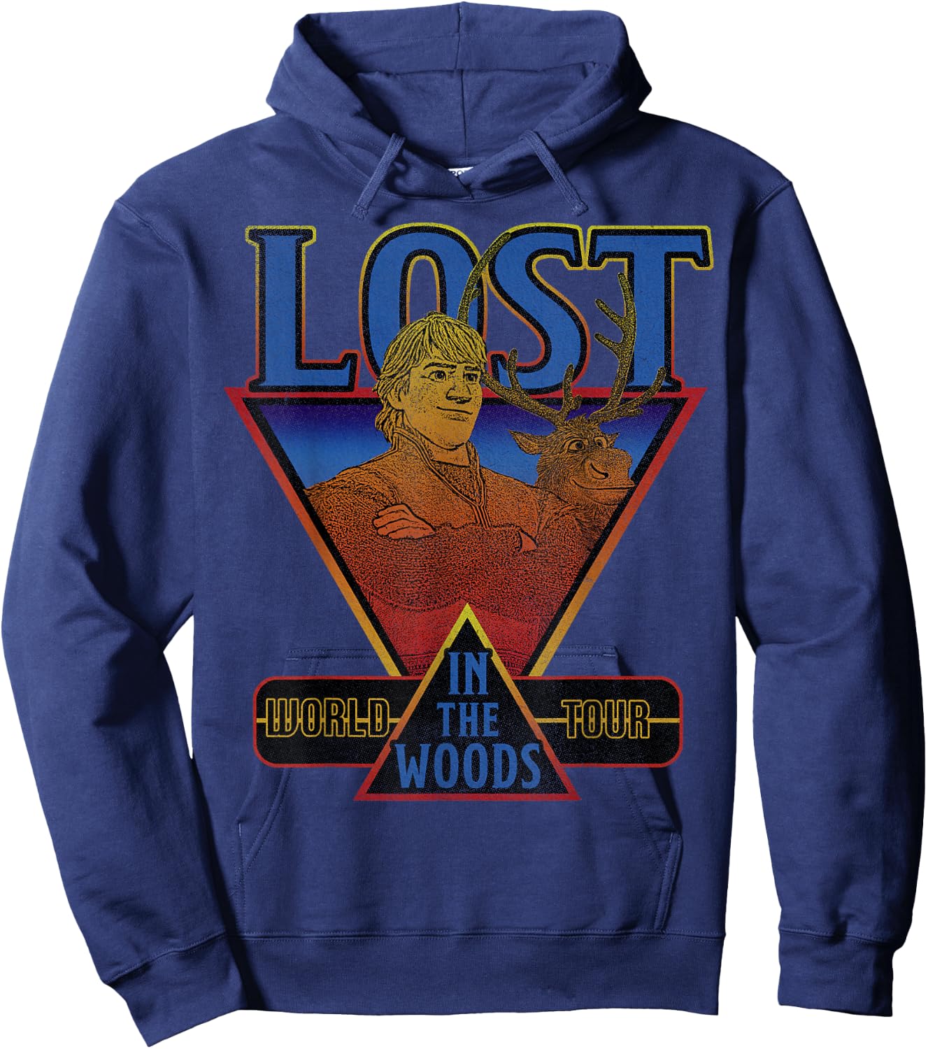 Disney Frozen 2 Kristoff & Sven Lost In The Woods World Tour Hoodie - Hoodie | Navy