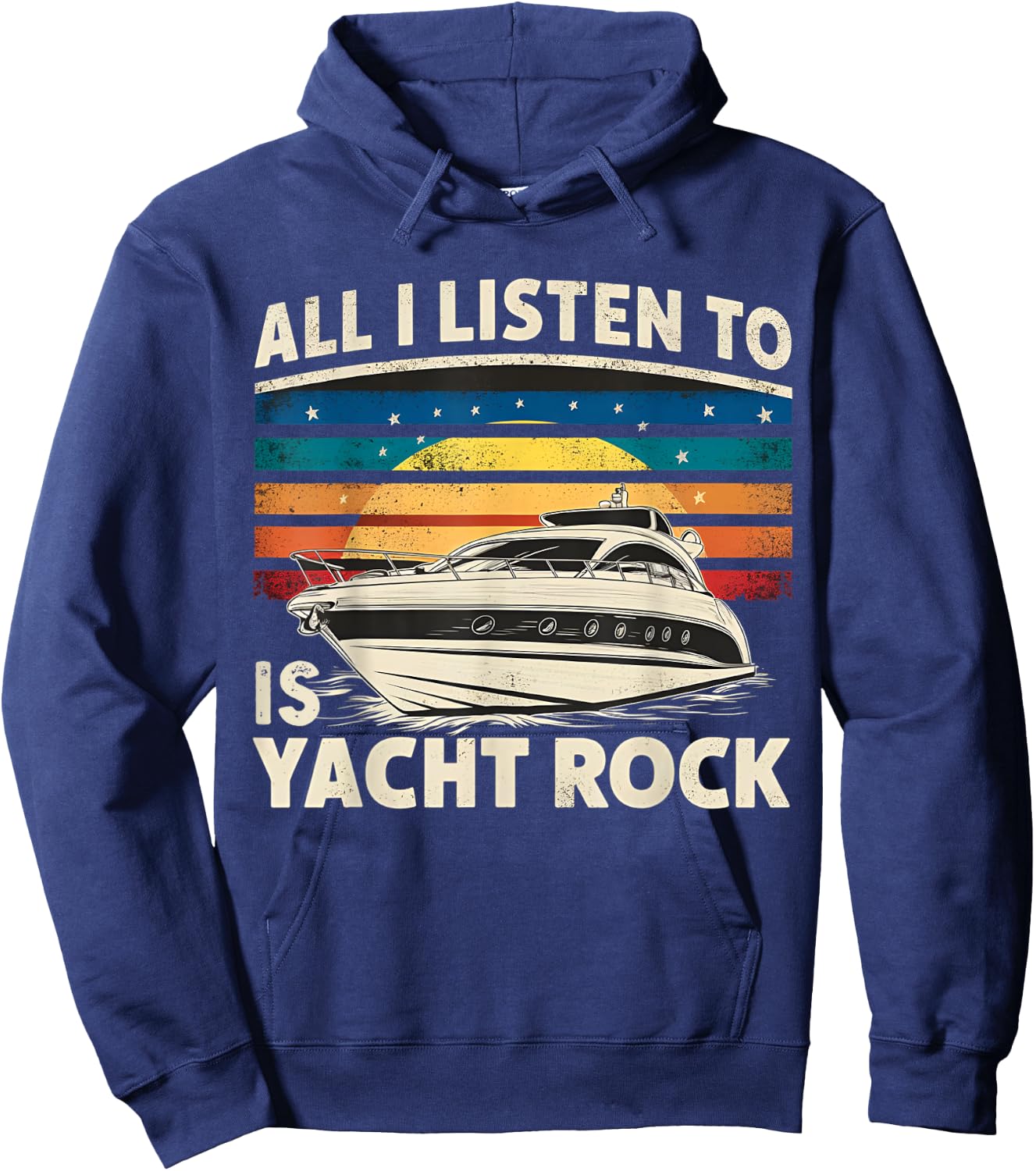 Yackht Rock Party Retro All I Listen To Is Yacht Rock Hoodie - Hoodie | Navy