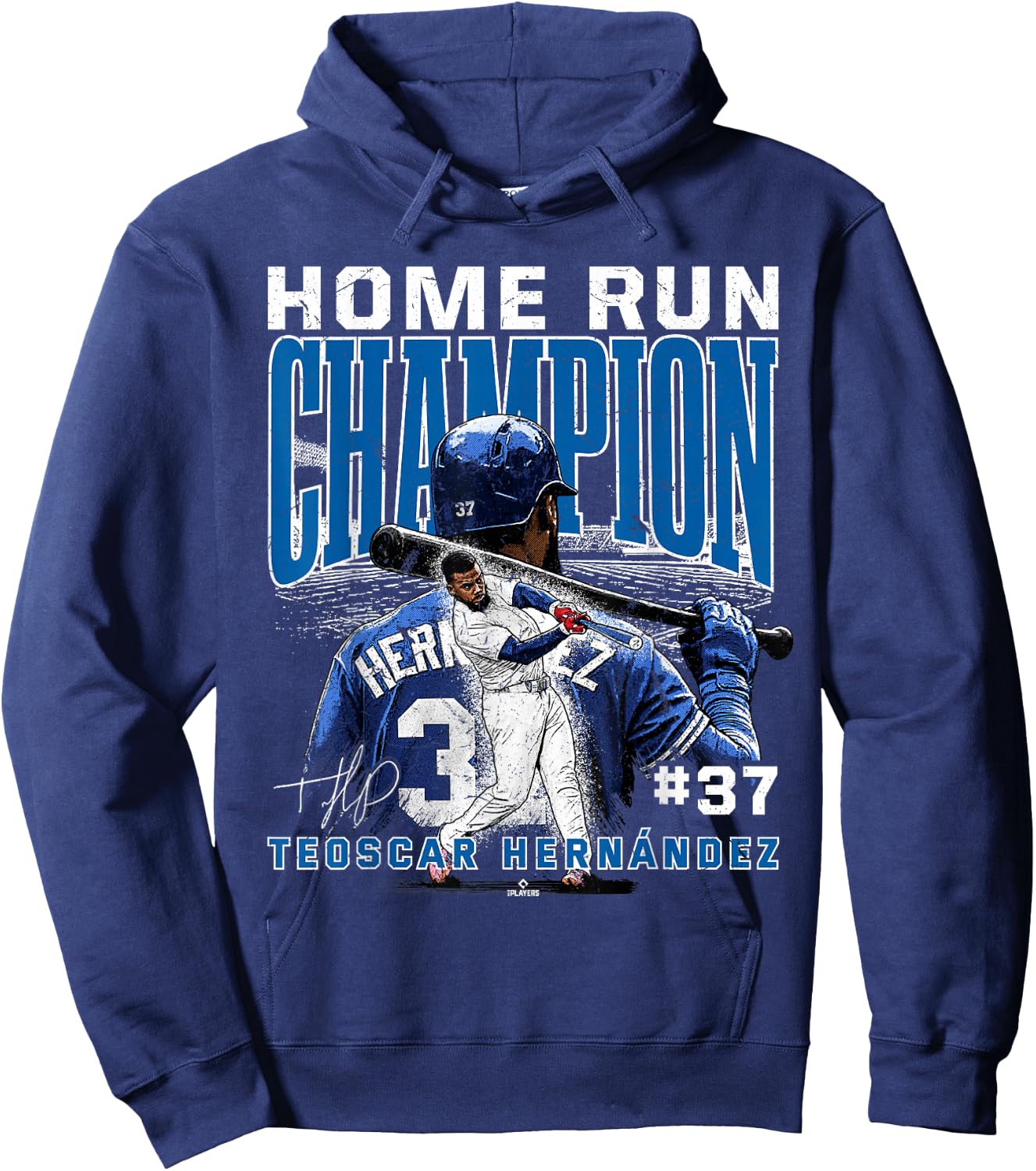Home Run Champion Teoscar Hernandez Los Angeles MLBPA Hoodie - Hoodie | Navy