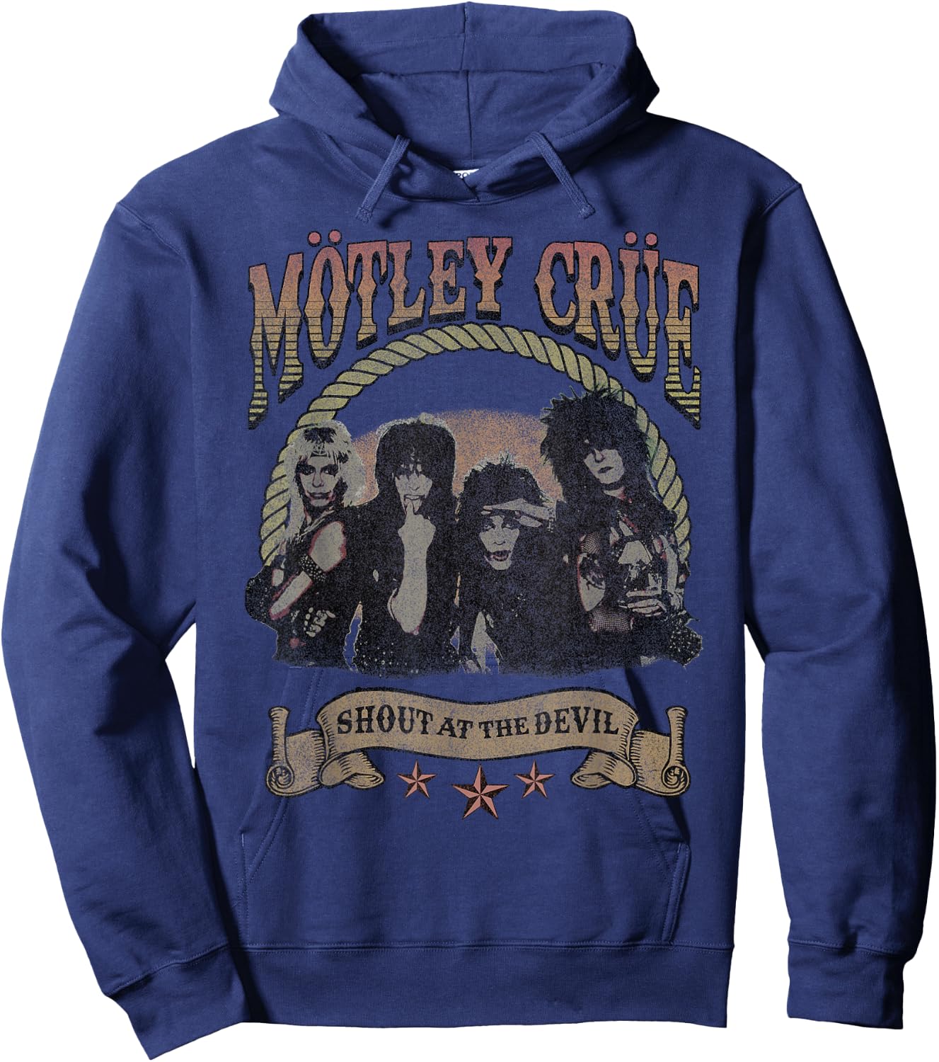 Mötley Crüe Western Brown Hoodie - Hoodie | Navy