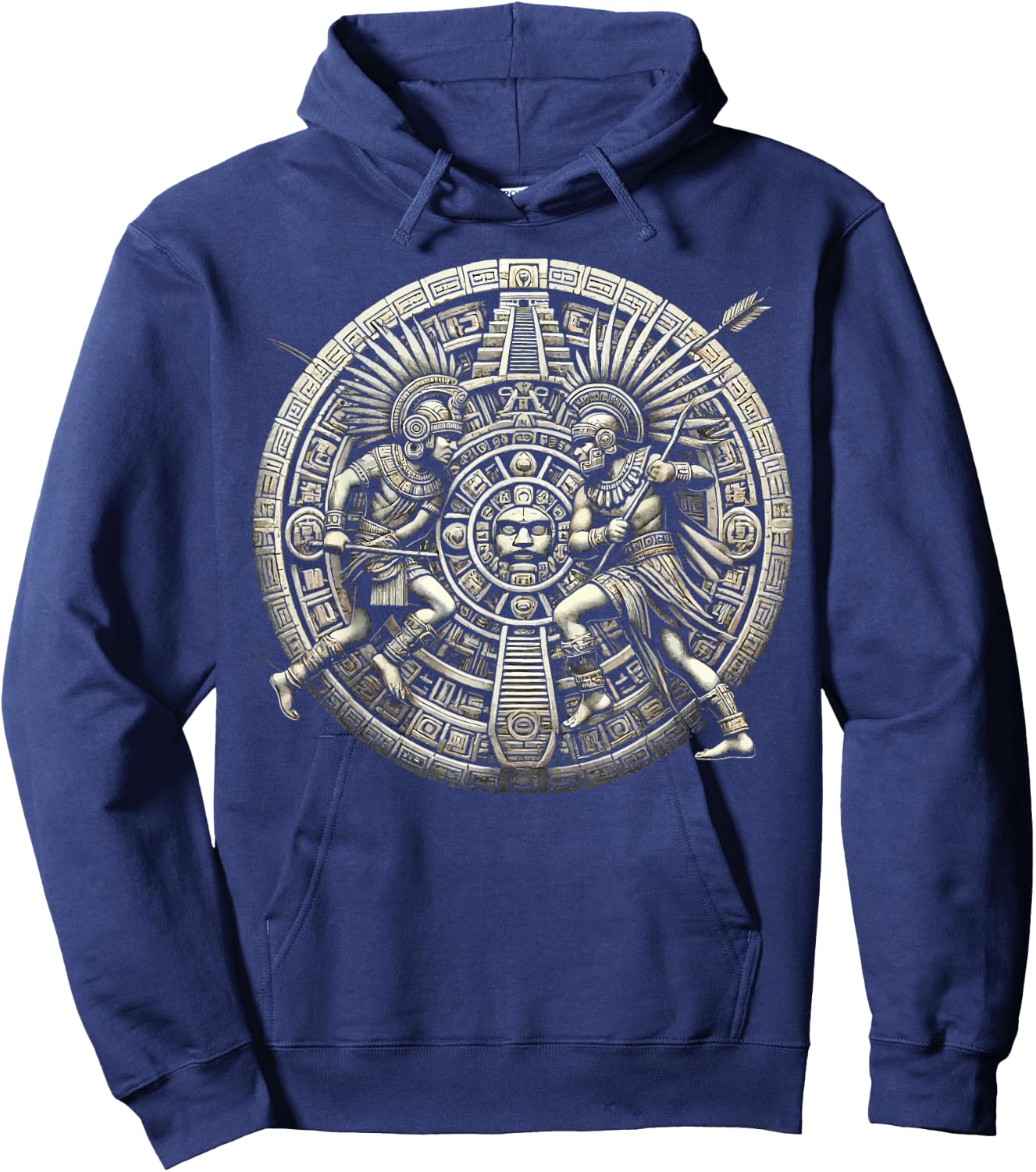 Aztec Warrior Mayan Indigenous Mexican Aztec Jaguar Hoodie - Hoodie | Navy