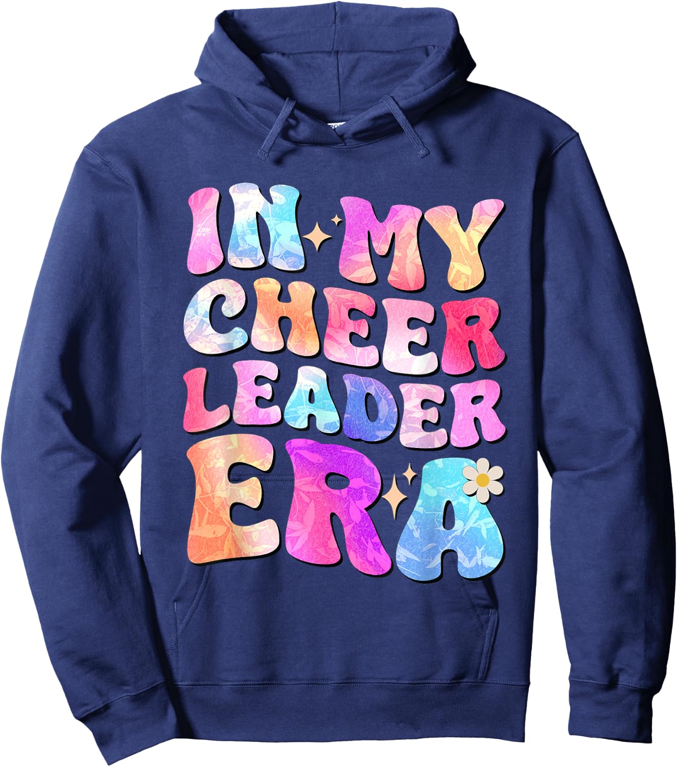 Groovy In My Cheer Leader Era Cheerleader Cheerleading Hoodie - Hoodie | Navy