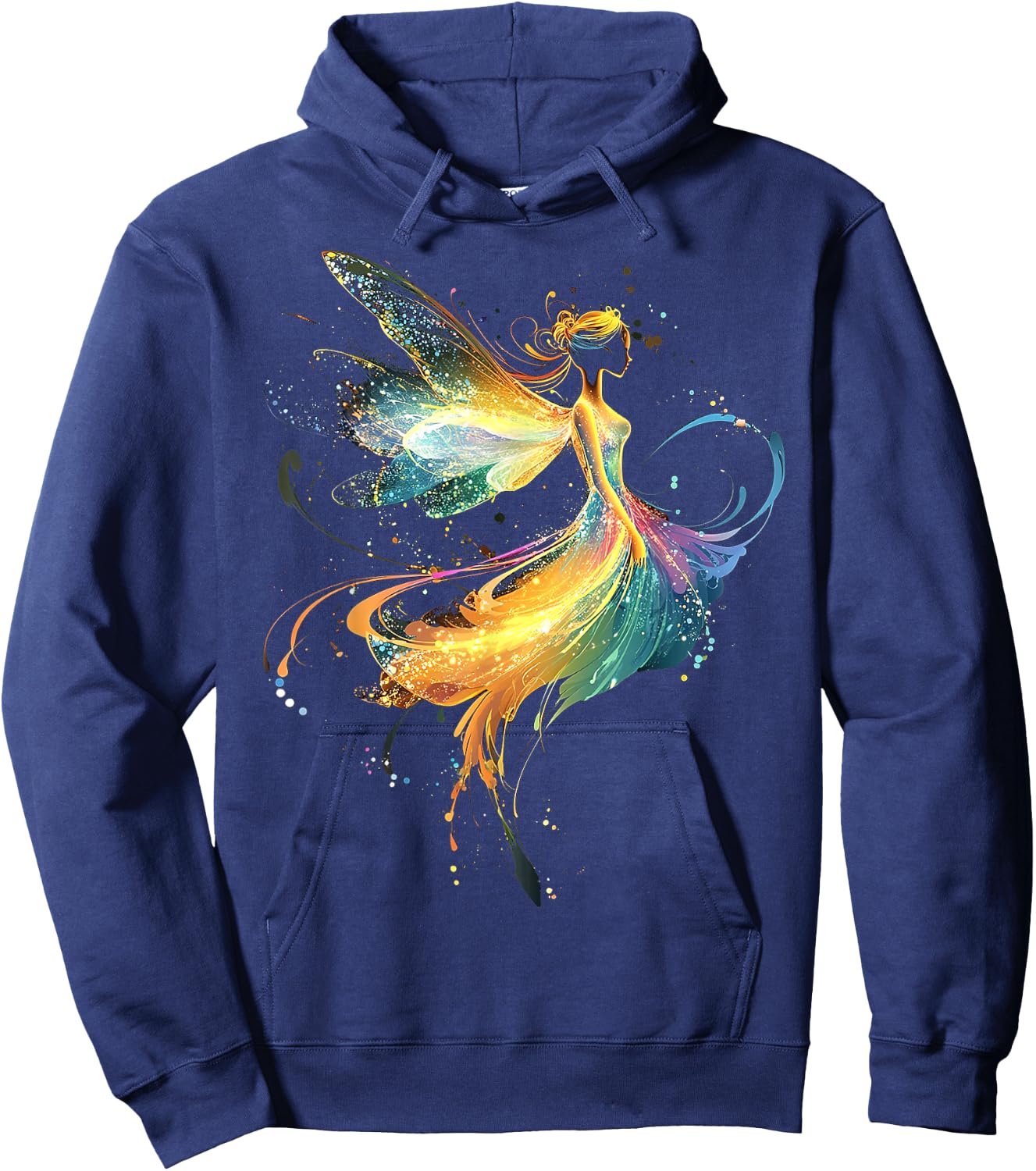 Fairy Mythical Motif Fantasy Artwork Fairy Hoodie - Hoodie | Navy