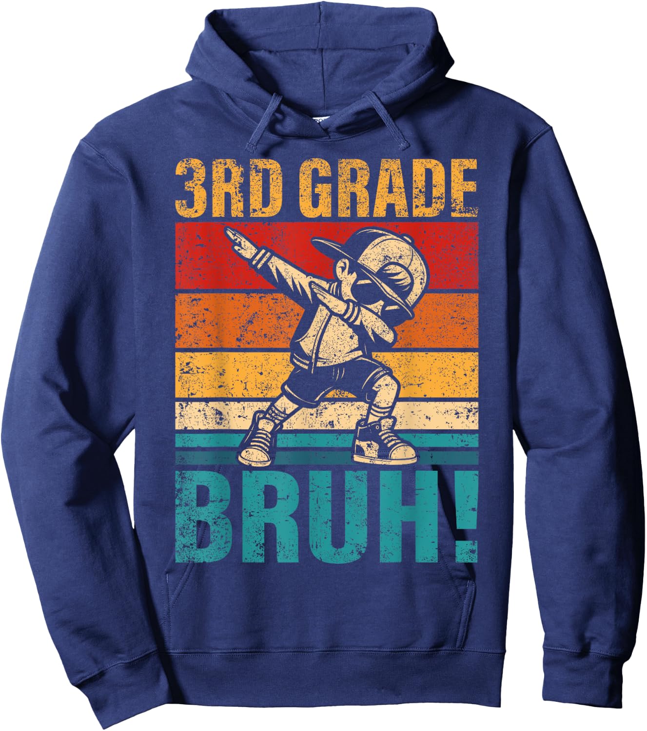 3rd Grade Bruh Dabbing Boy Third Grade Squad Boy Student Hoodie - Hoodie | Navy