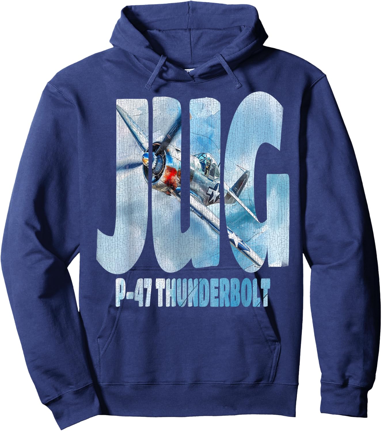 P:-47 Thunderbolt WW2 American Warbird Aviation Hobbyist Hoodie - Hoodie | Navy