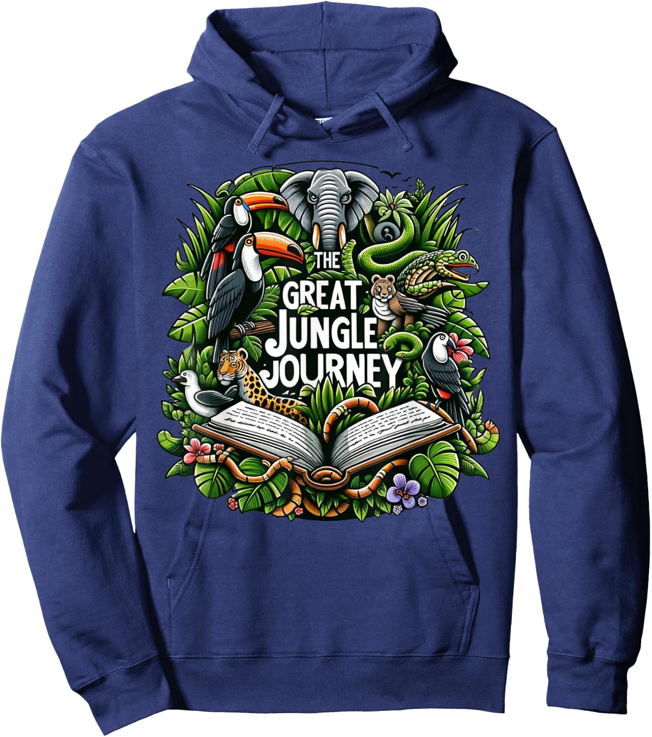 Jungle Journey VBS 2024 Vacation Bible School Summer Camp Hoodie - Hoodie | Navy