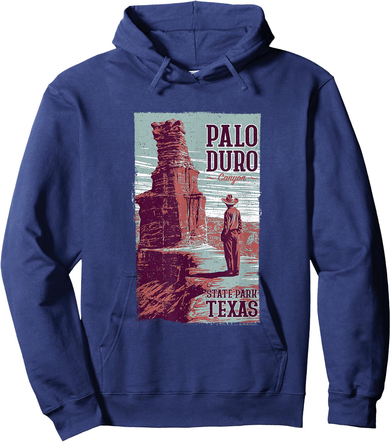 Vintage Palo Duro Canyon State Park Texas Hiking Souvenir Hoodie - Hoodie | Navy