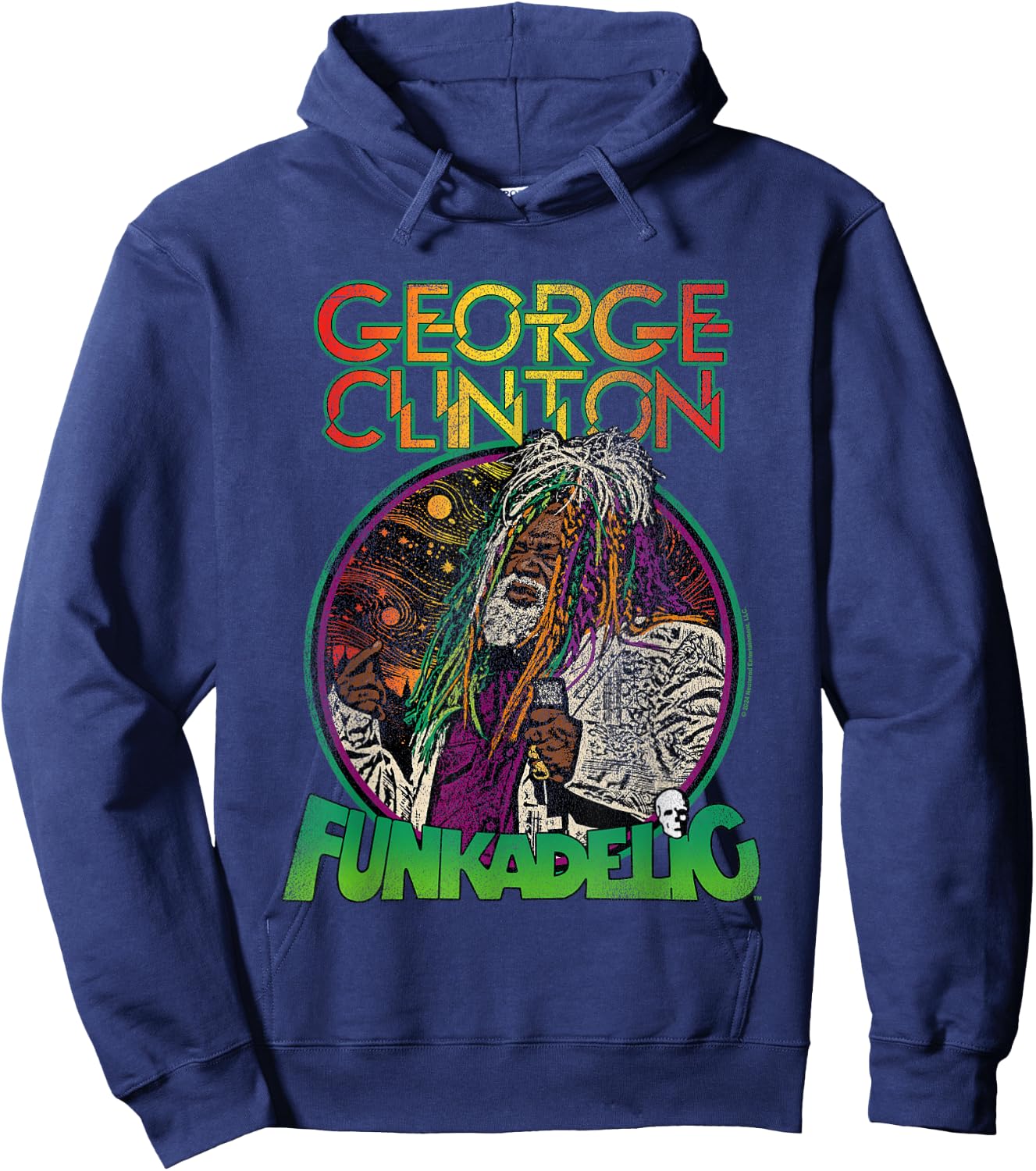 Popfunk George Clinton Live Hair , Small Hoodie - Hoodie | Navy