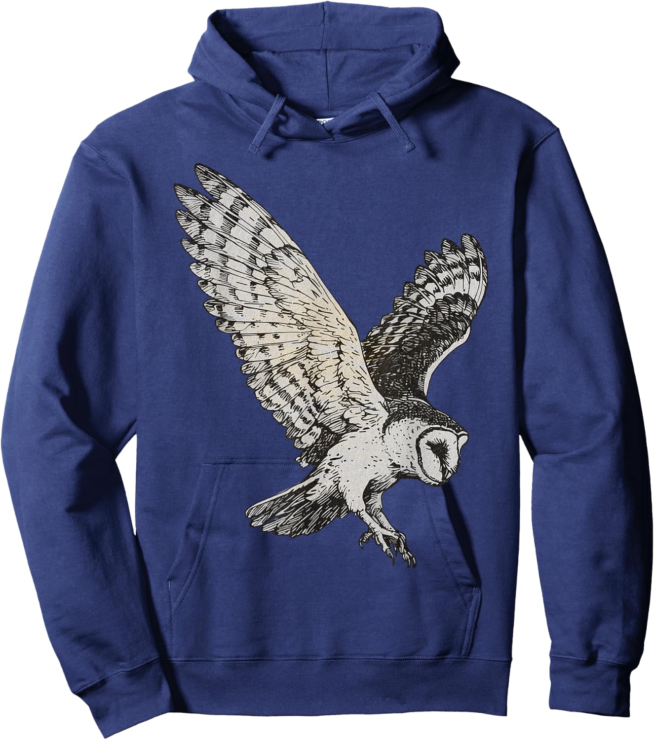 Vintage Aesthetic Nocturnal Birds Of Prey Night Flying Owl Hoodie - Hoodie | Navy