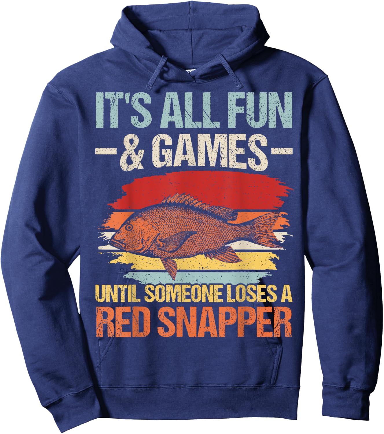 Deep Sea Fishing Red Snapper Design for a Red Snapper fan Hoodie - Hoodie | Navy
