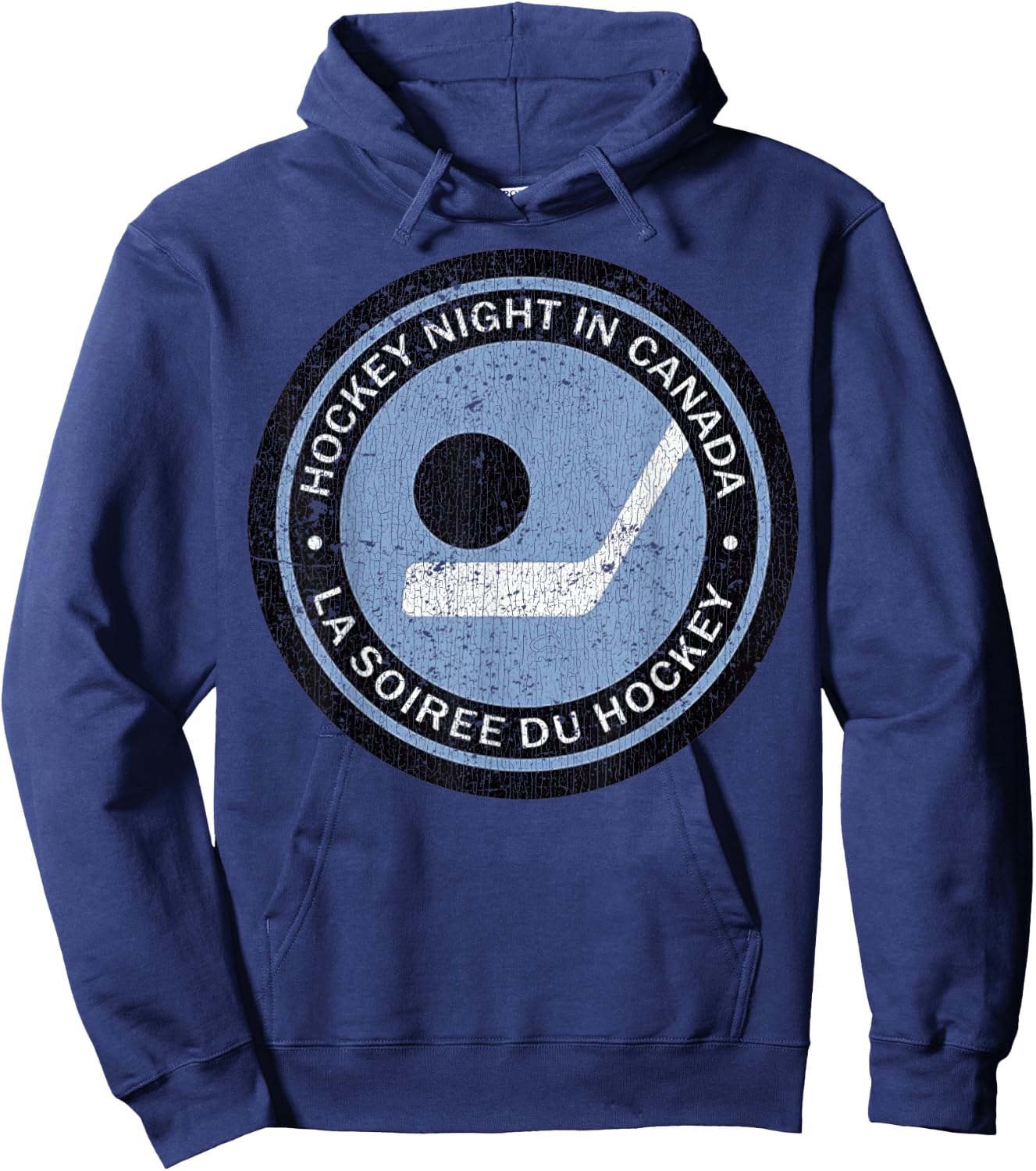 Vintage Hockey Night in Canada Hockey Player Classic Team Hoodie - Hoodie | Navy