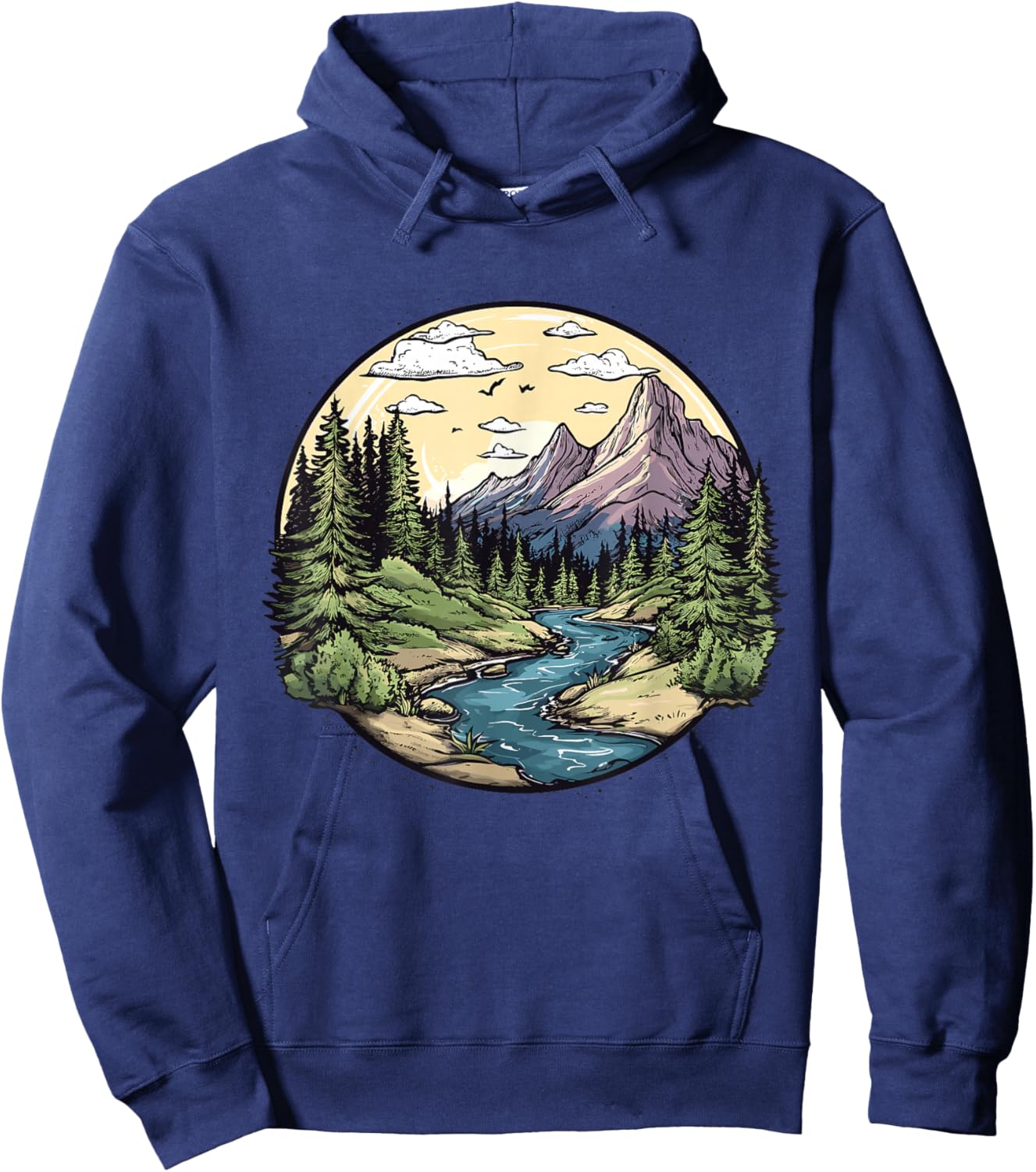 Hiking in Nature, Hiking Hoodie - Hoodie | Navy