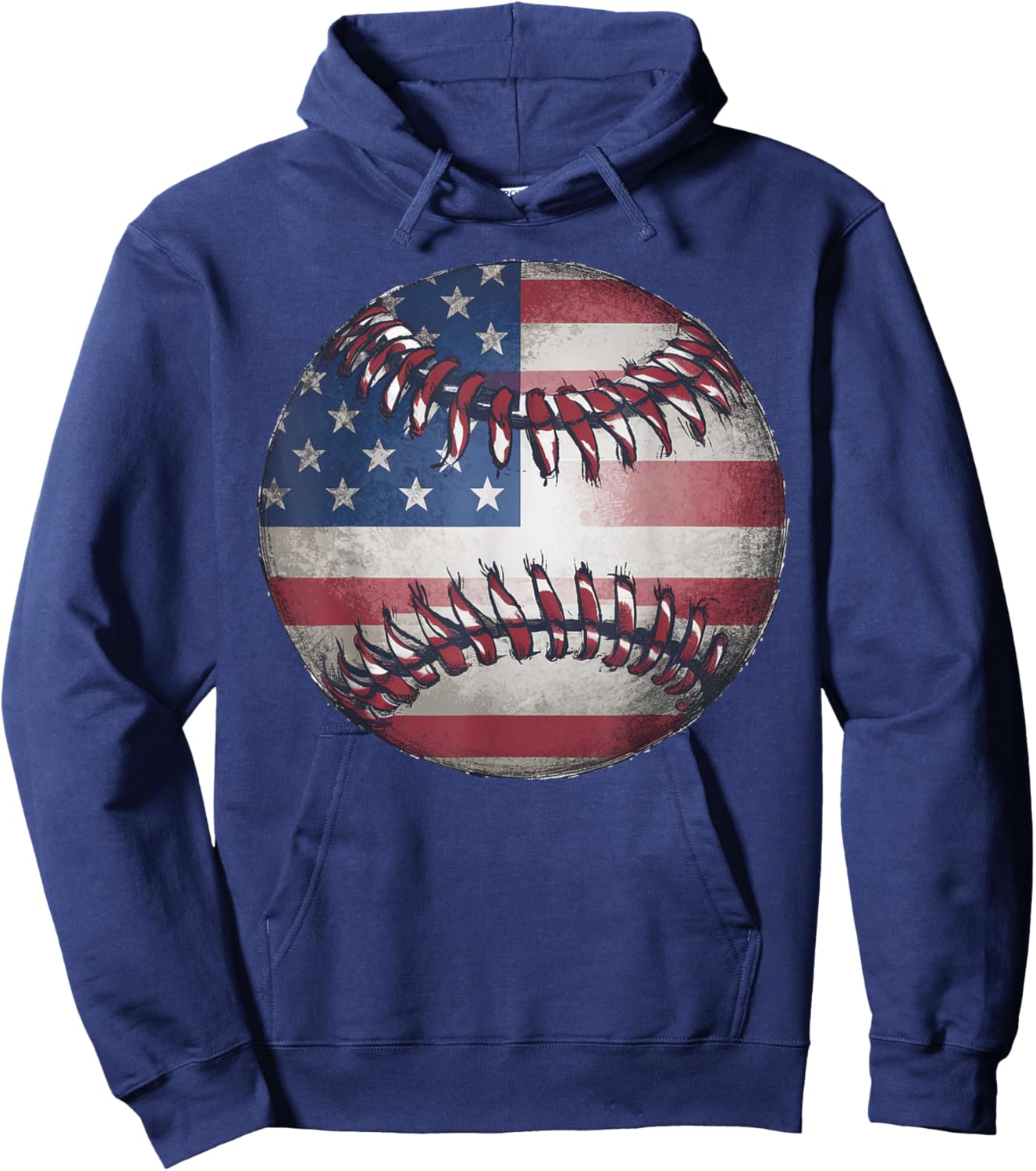 American Flag Baseball Player Bat Fan Catcher Pitcher USA Women Kids Men Hoodie - Hoodie | Navy